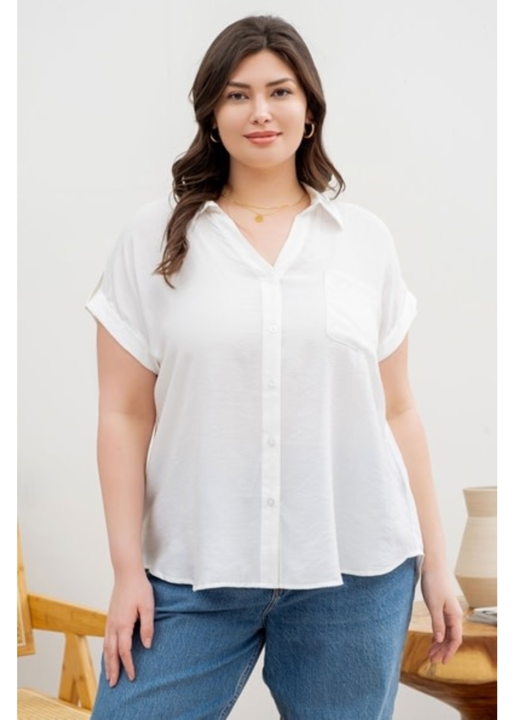 BLU PEPPER BLU TAB BUTTON DOWN