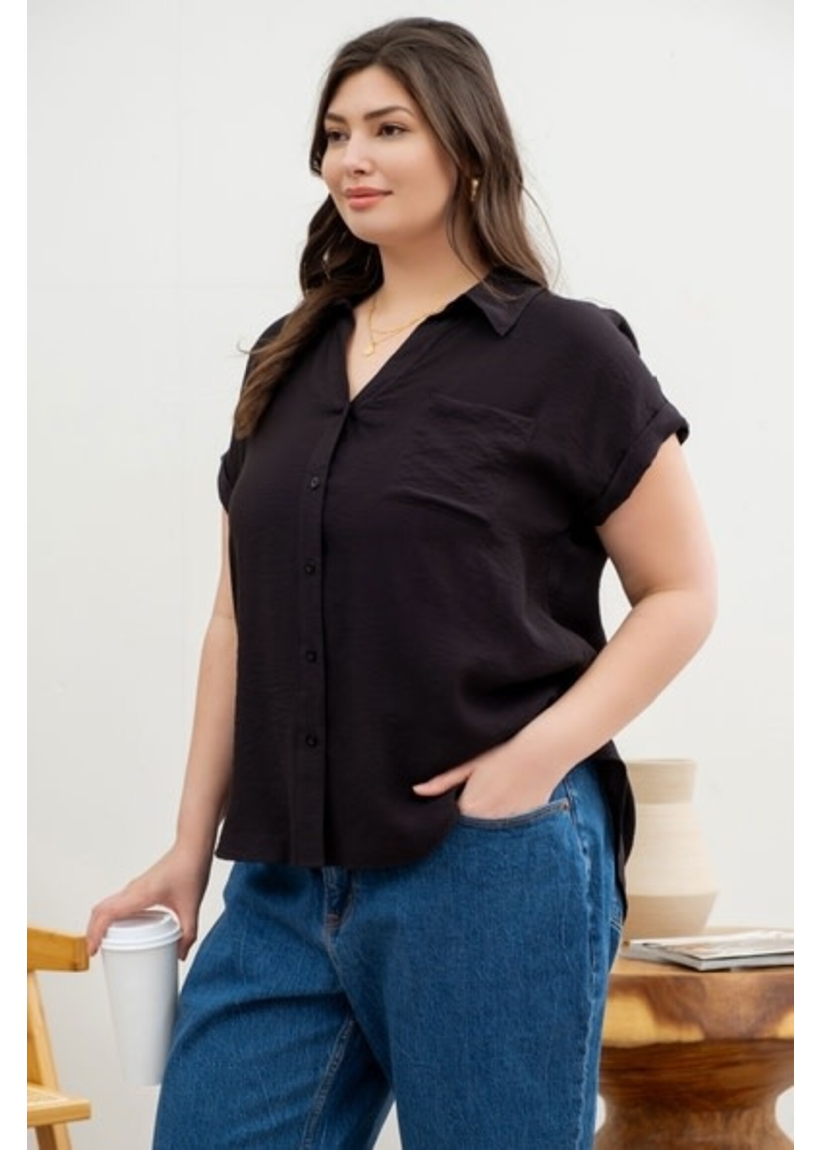 BLU PEPPER BLU TAB BUTTON DOWN