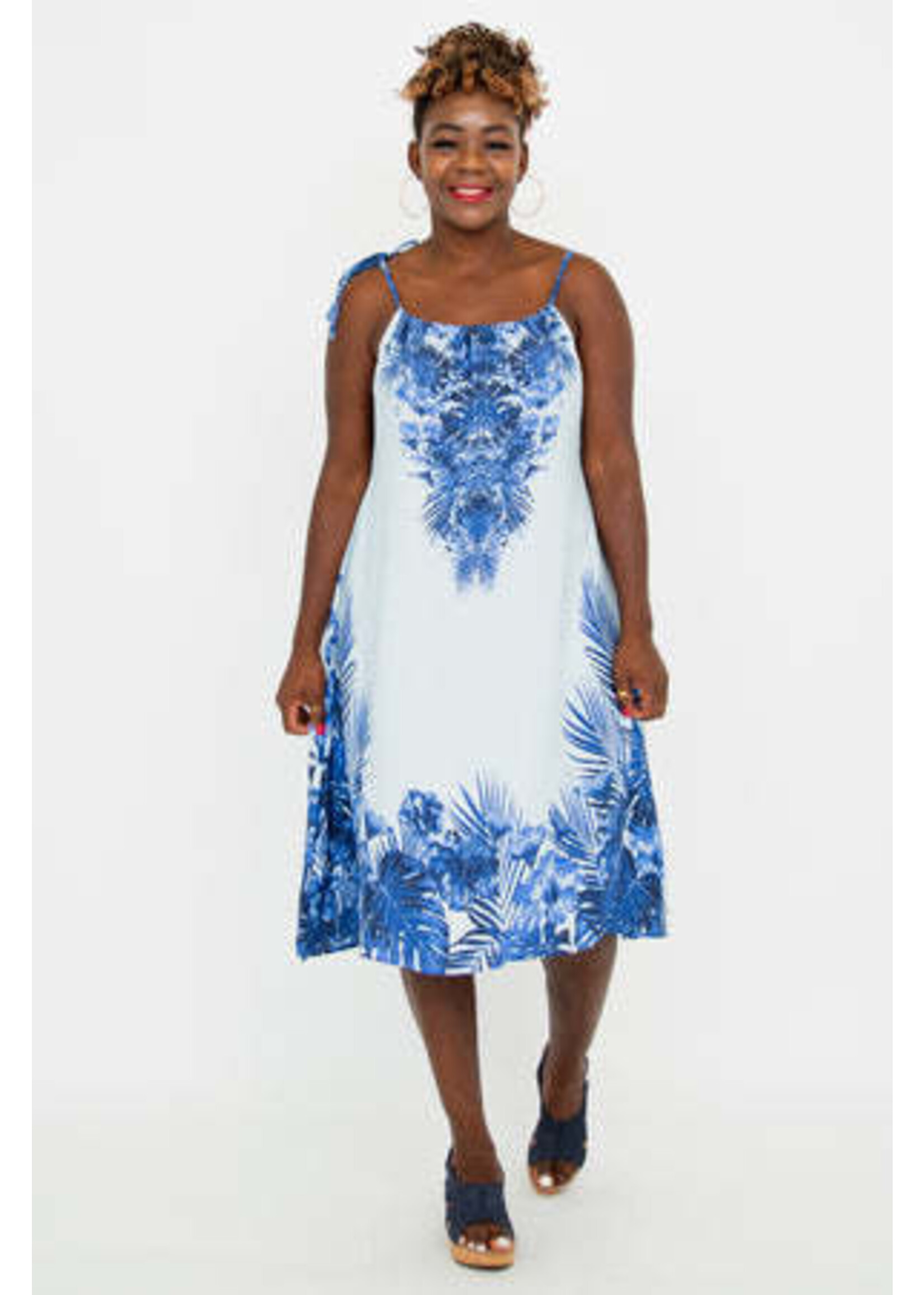 BLUE SKY BSK SLIP DRESS BLUE O/S