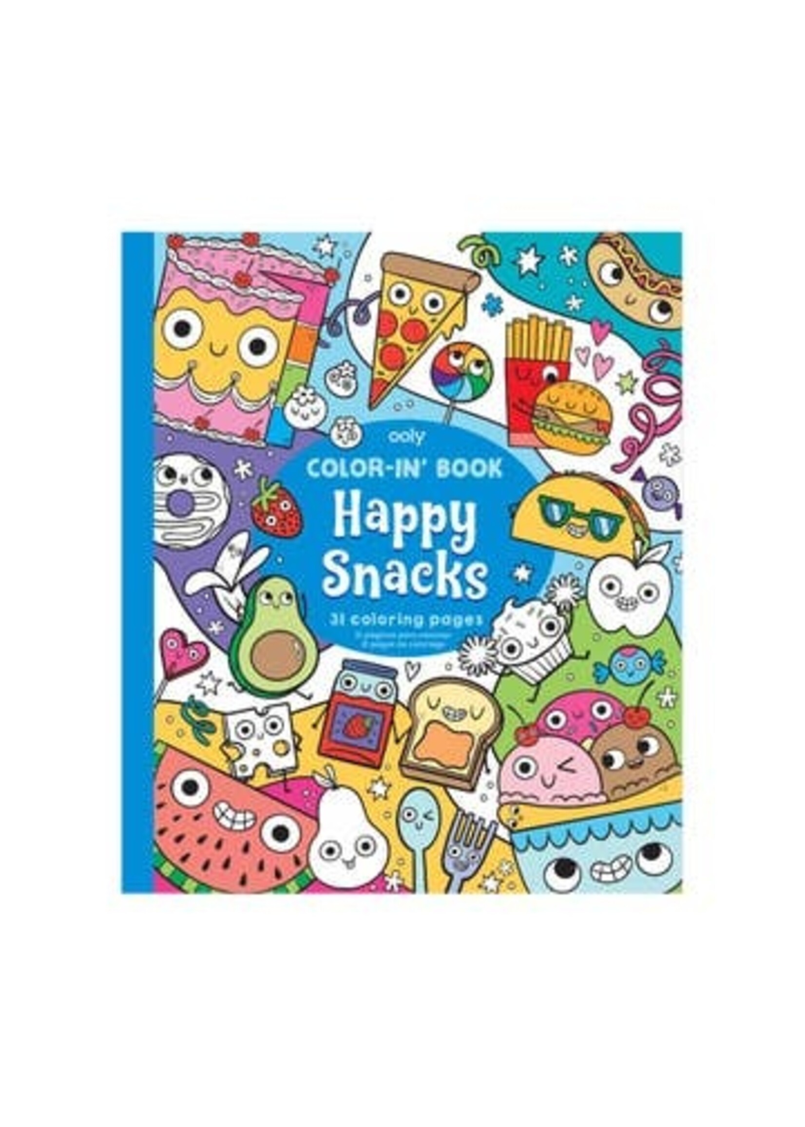 OOLY COLOR-IN-BOOK HAPPY SNACKS