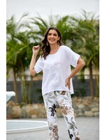 ORANGE FASHION VILLAGE OFV 7053 STAR LINEN TOP
