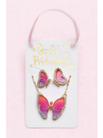 CRE BUTTERFLY NL & STUD EARRING