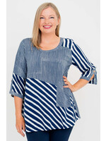 BLUE SKY BSK PALACE BLOUSE STRIPE