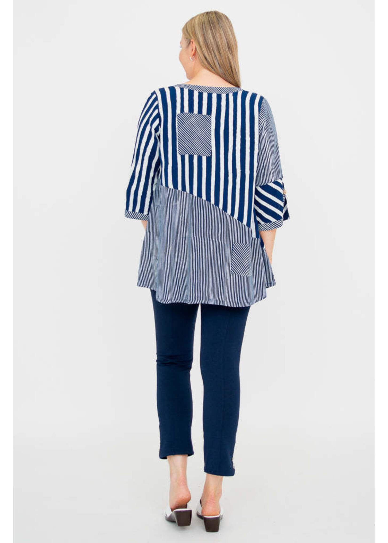 BLUE SKY BSK PALACE BLOUSE STRIPE
