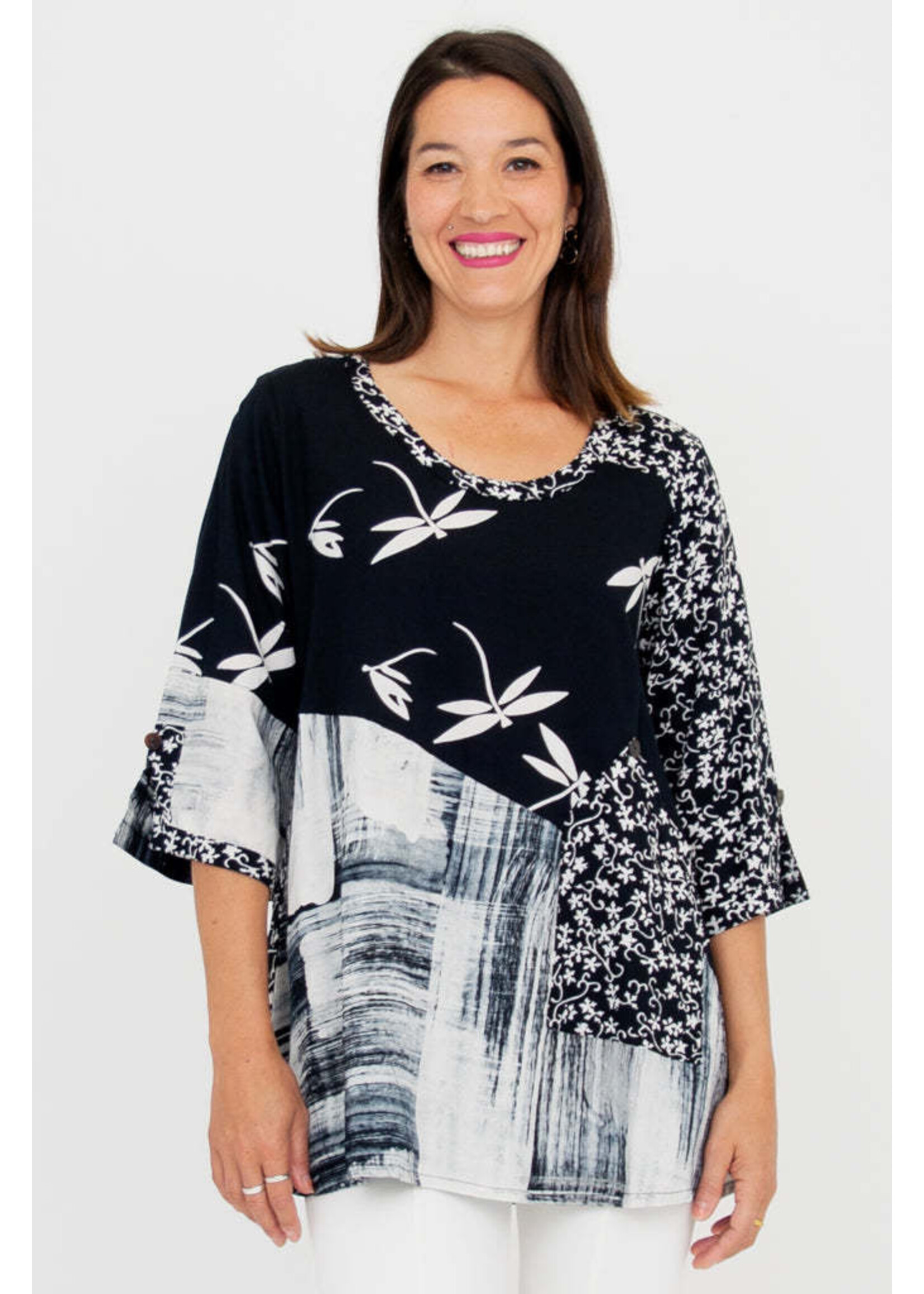 BLUE SKY BSK PALACE BLOUSE DRAGONFLY