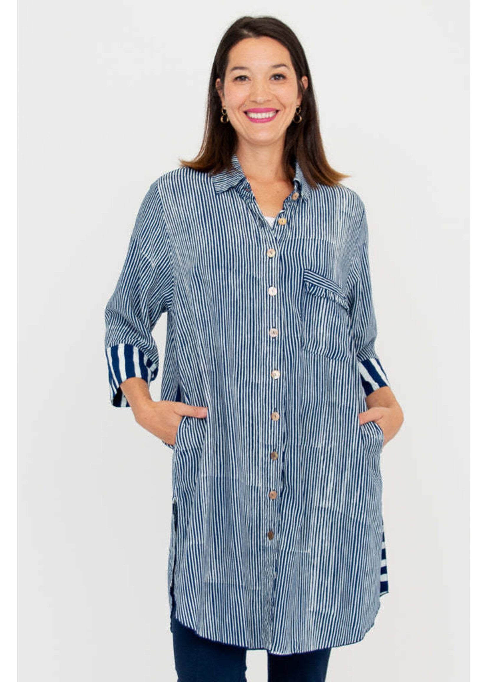 BLUE SKY BSK BLOUSE JIMAL STRIPE