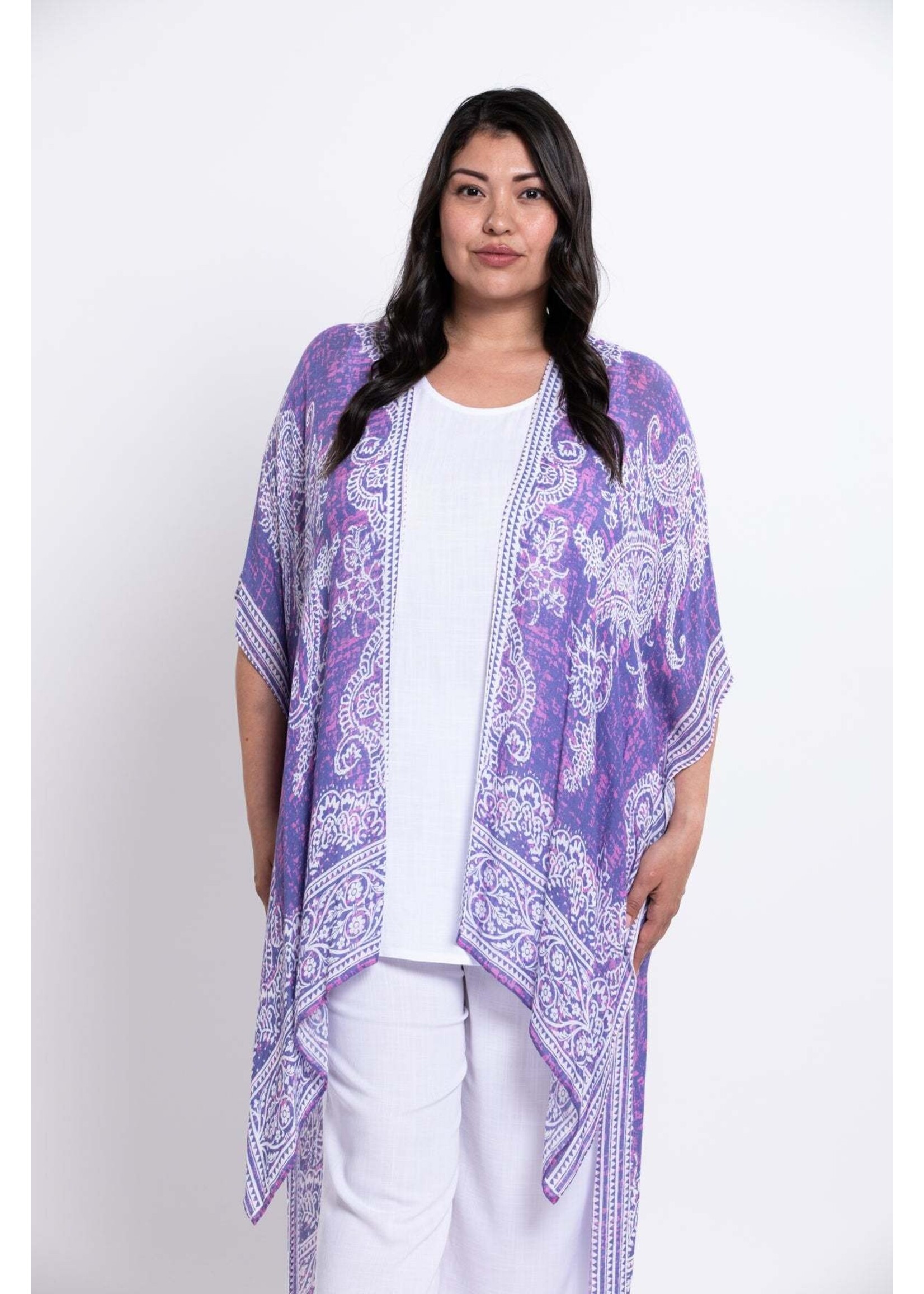 BLUE SKY BSK DARCY KIMONO ROSY BLUE O/S