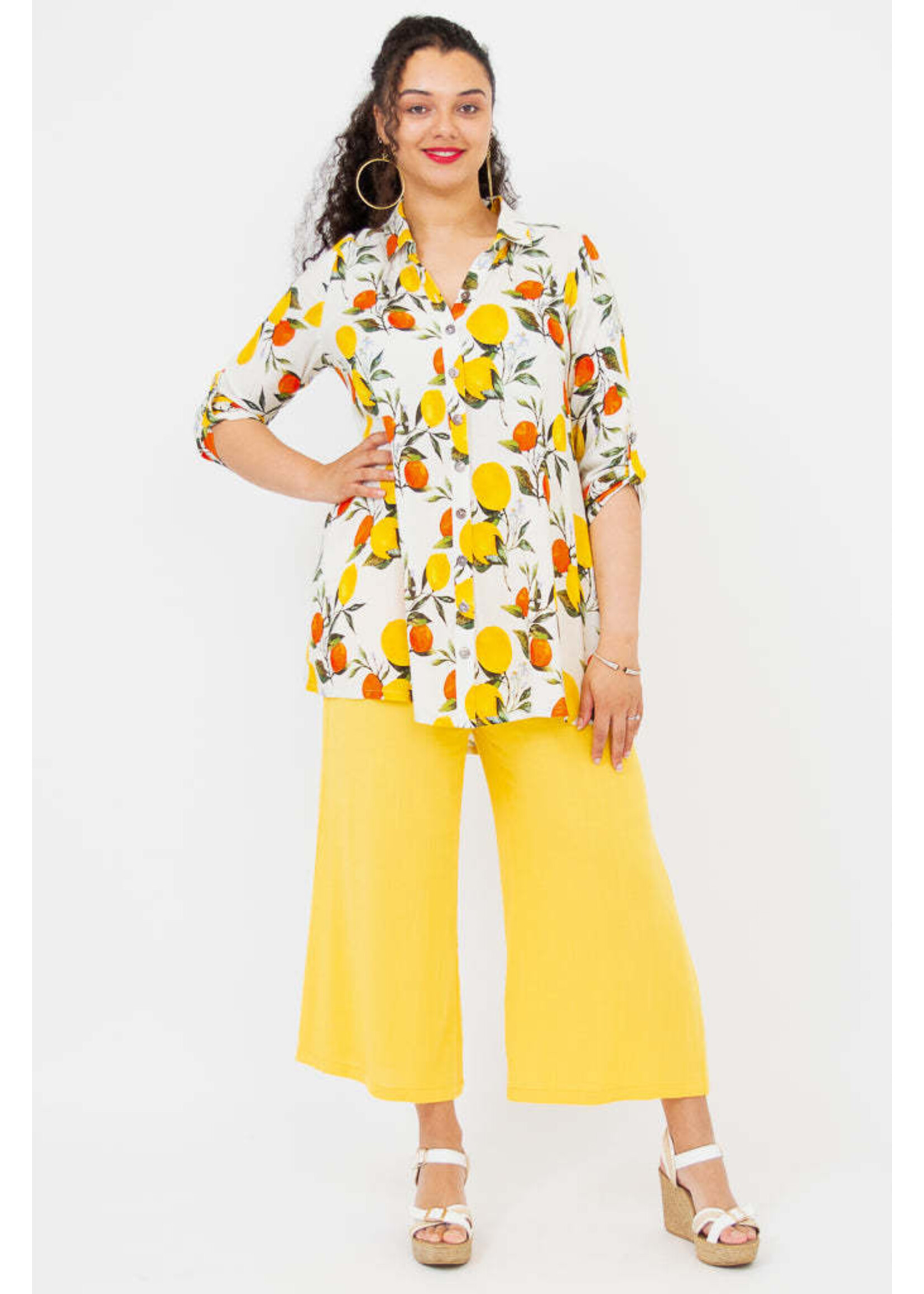 BLUE SKY BSK CELINE BLOUSE LEMONADE