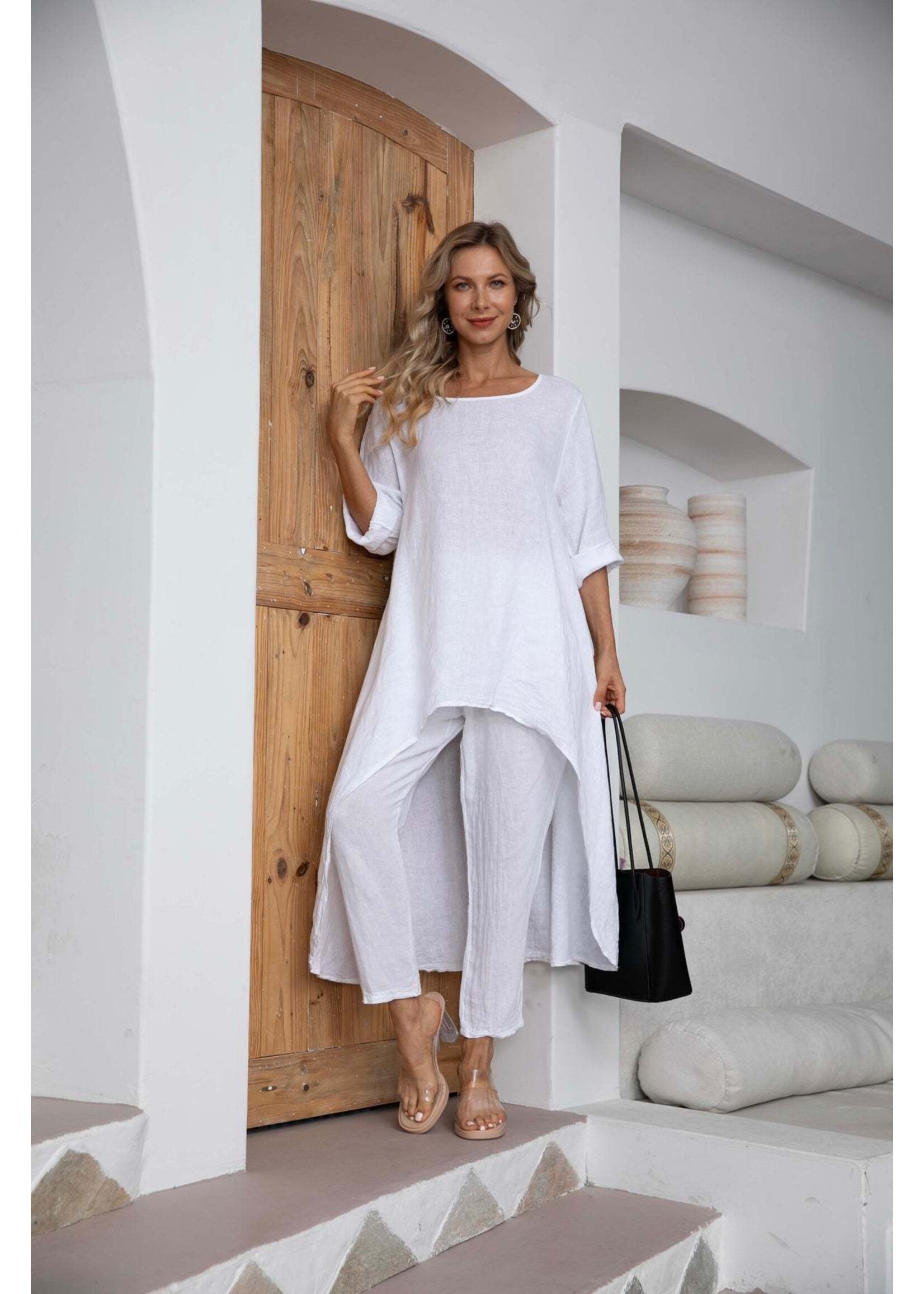 ORANGE FASHION VILLAGE OFV 14777 TOP LINEN W/ TRAIN