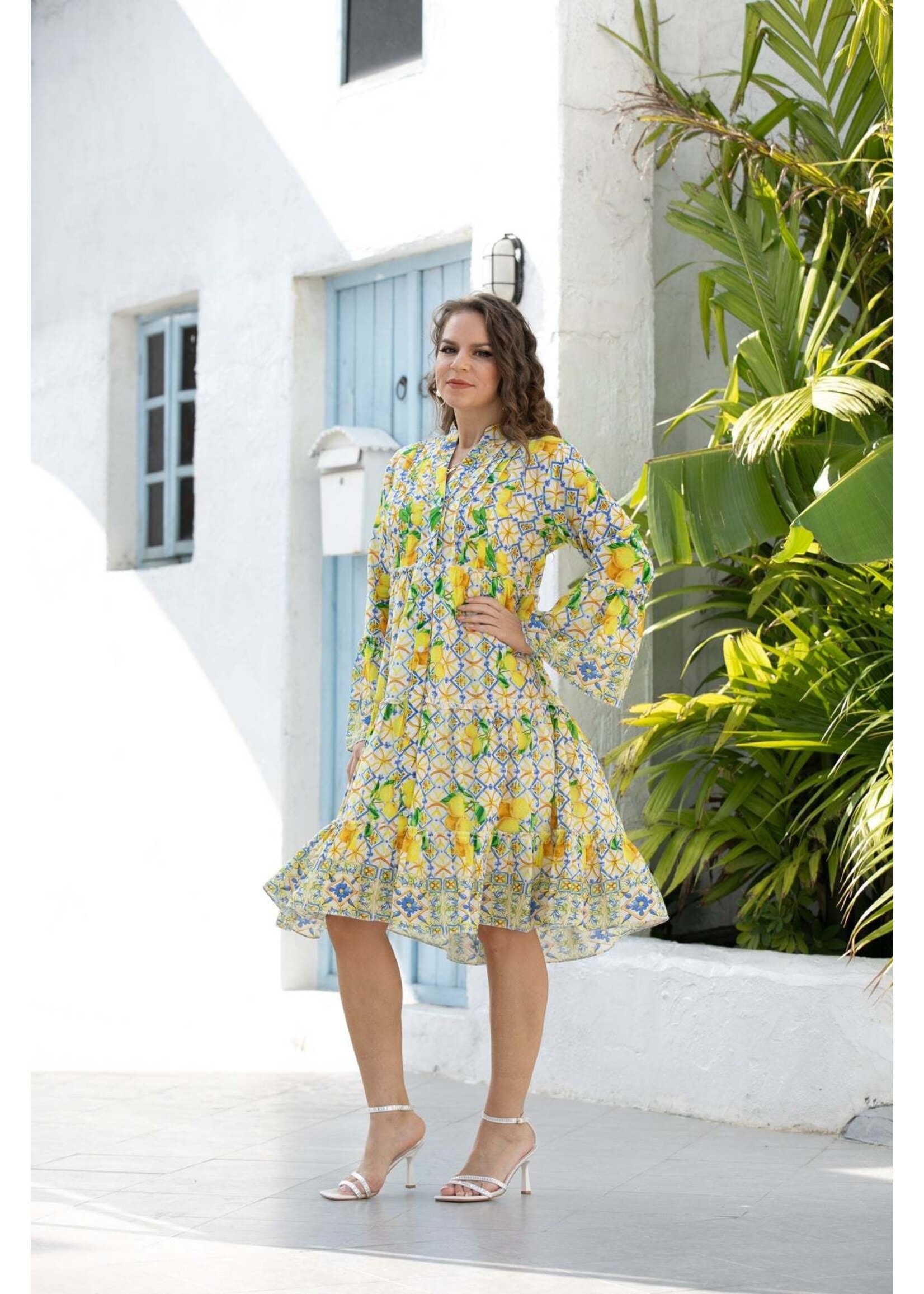 ORANGE FASHION VILLAGE OFV ANK-119 AMALFI COAST DRESS