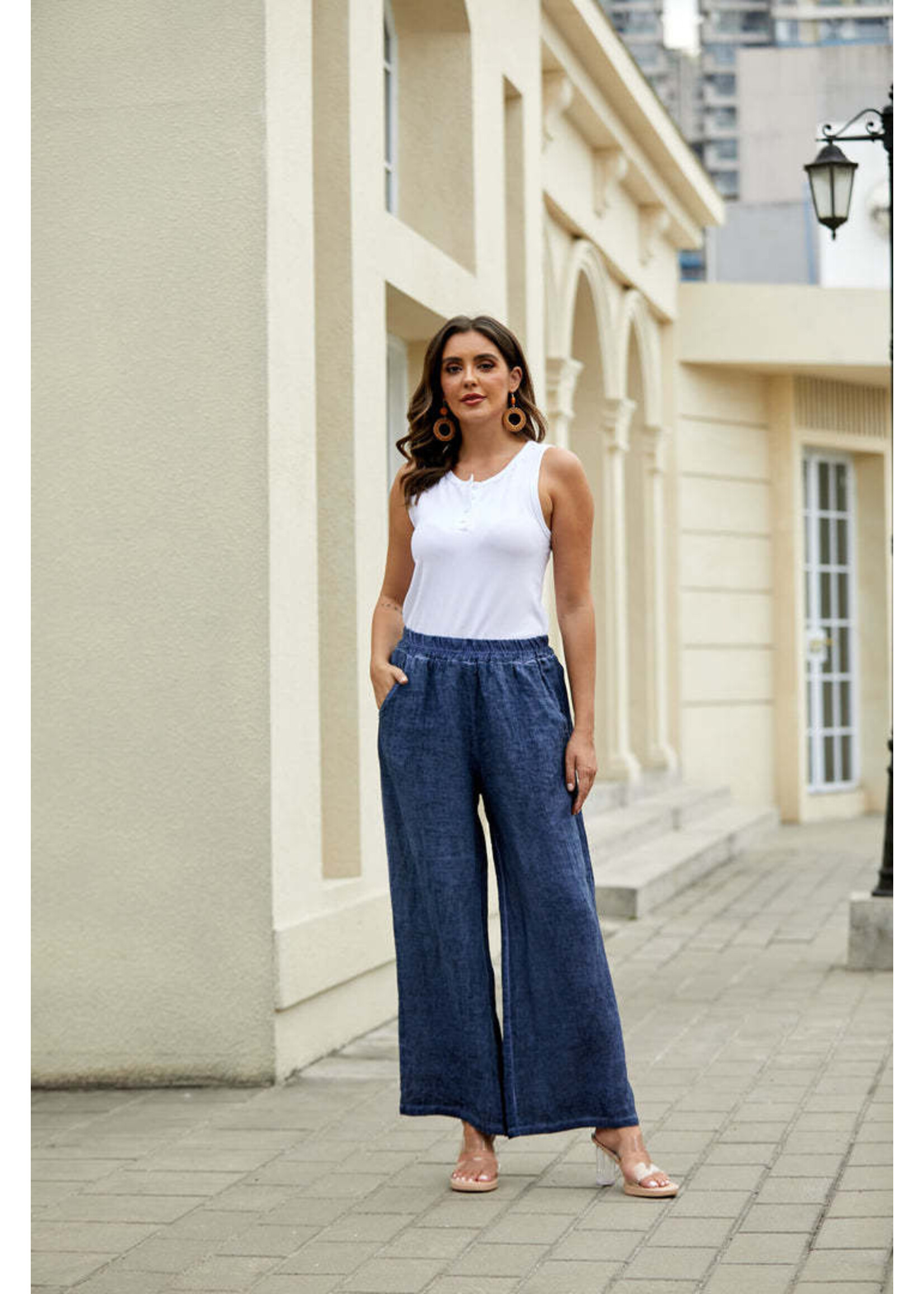ORANGE FASHION VILLAGE OFV LINEN COLD WASH PANT