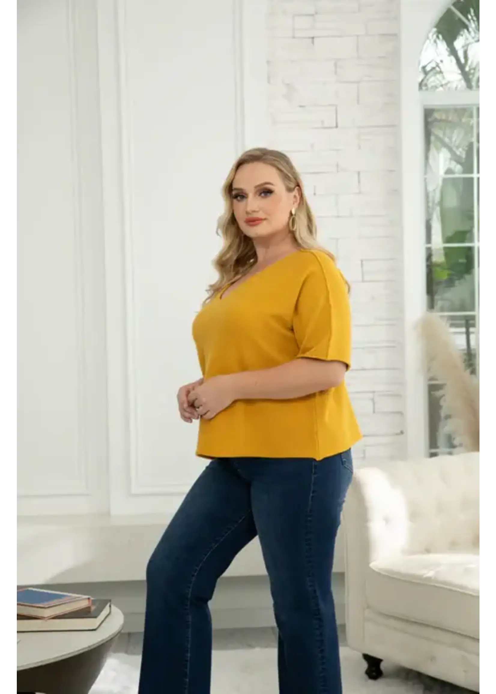 ORANGE FASHION VILLAGE OFV F26 TALULLAH KNIT TOP