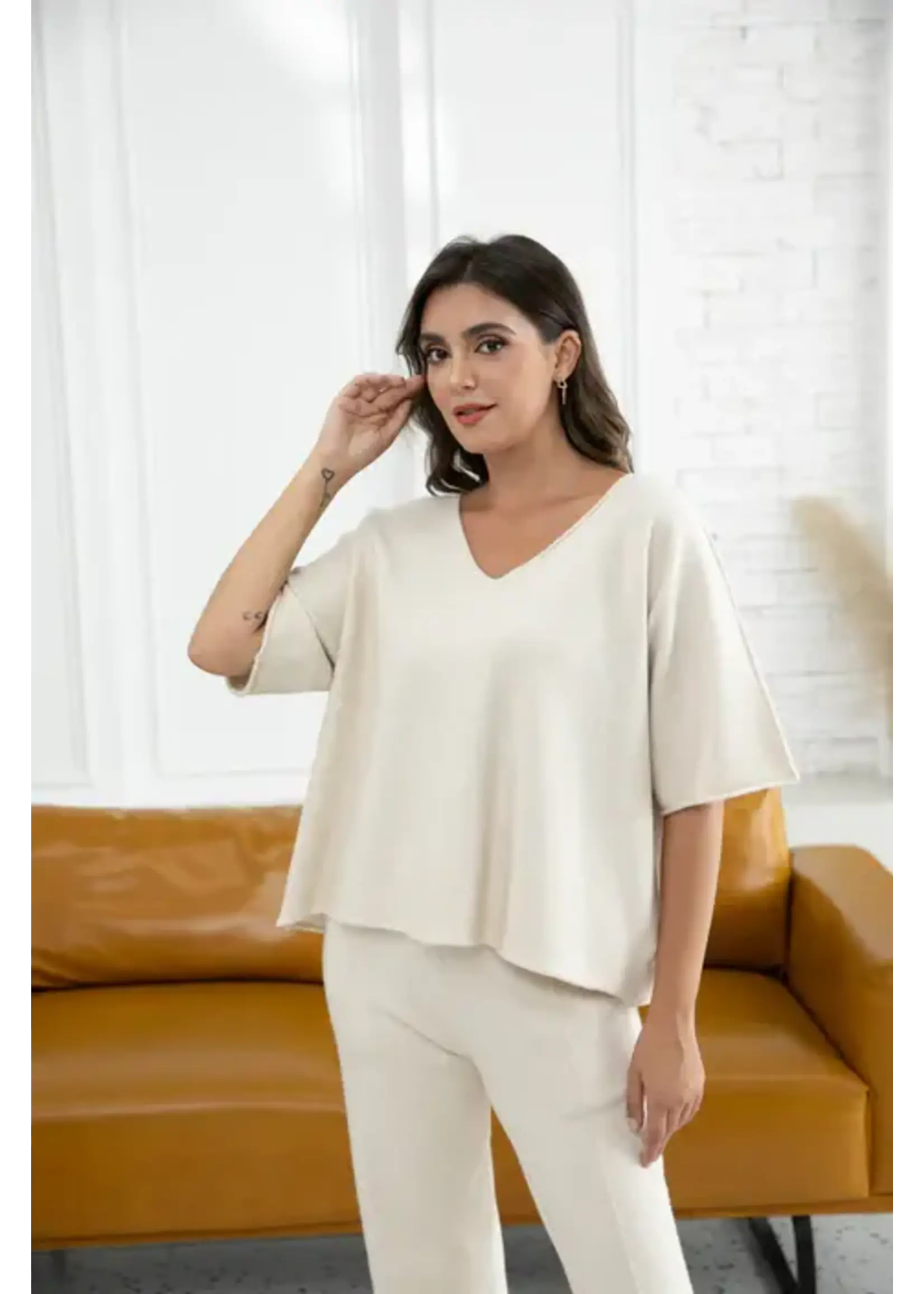 ORANGE FASHION VILLAGE OFV F26 TALULLAH KNIT TOP