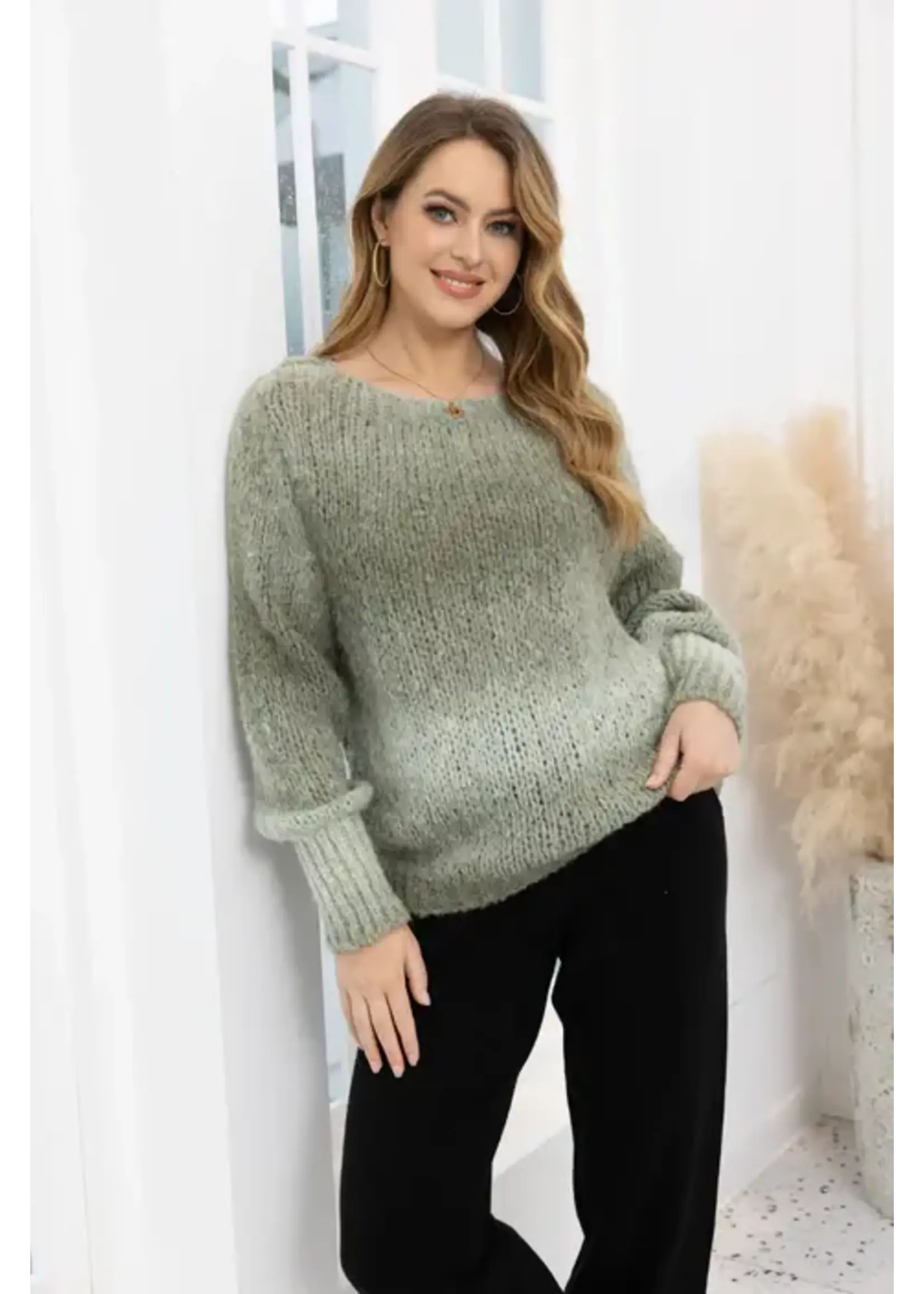 ORANGE FASHION VILLAGE OFV F25 CHUNKY KNIT SWEATER