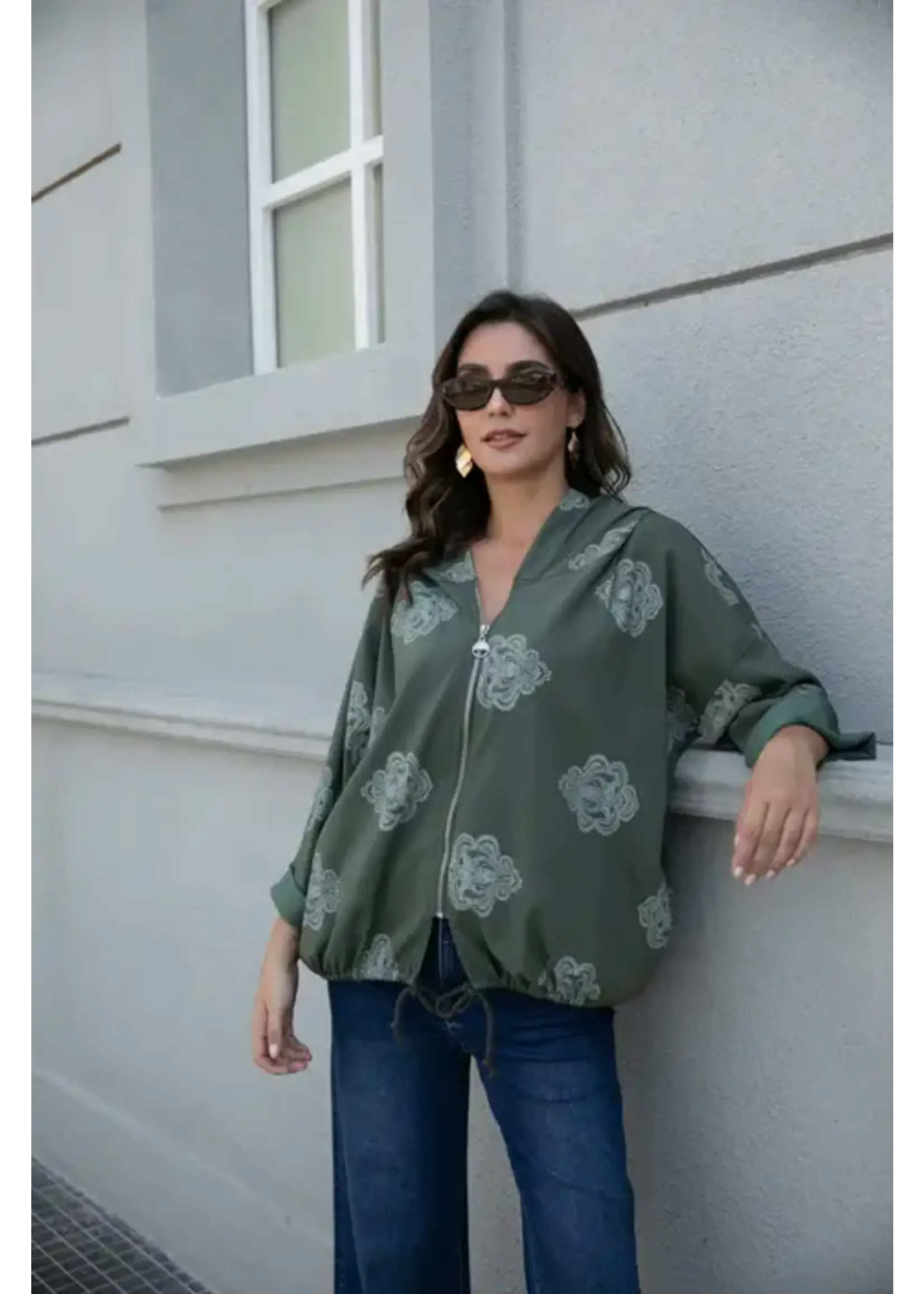 ORANGE FASHION VILLAGE OFV F25 ORNAMENTAL PATTERN JACKET