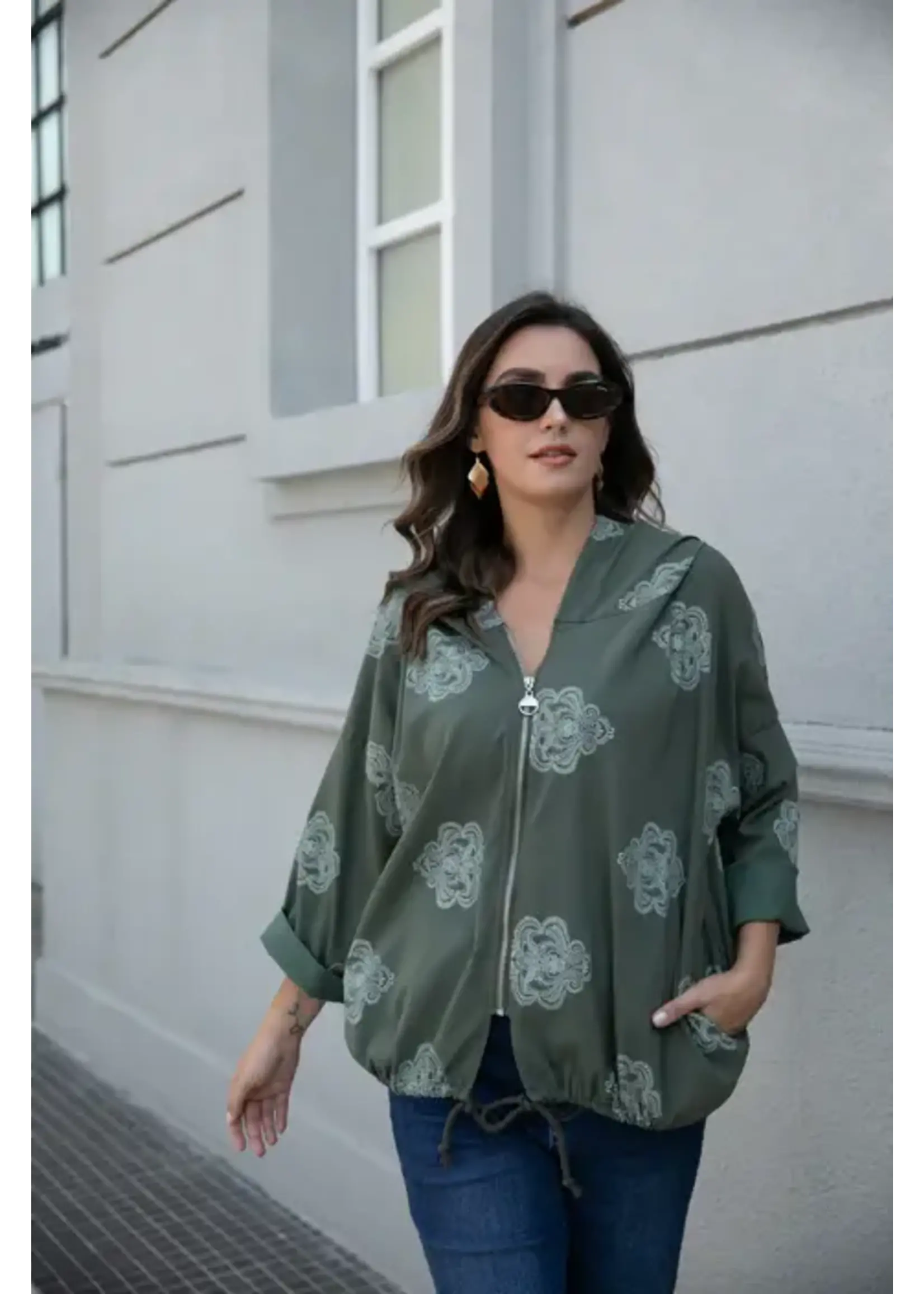 ORANGE FASHION VILLAGE OFV F25 ORNAMENTAL PATTERN JACKET