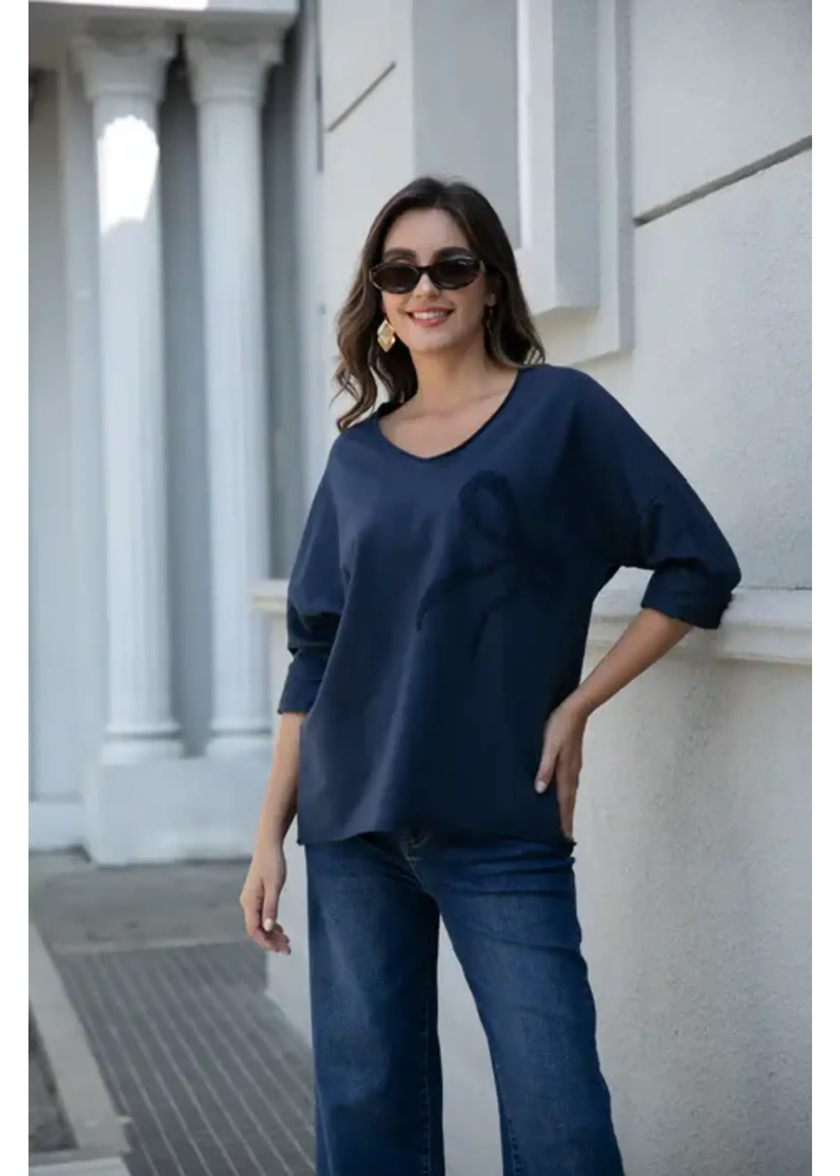 ORANGE FASHION VILLAGE OFV F25 JADES BOW SWEATER