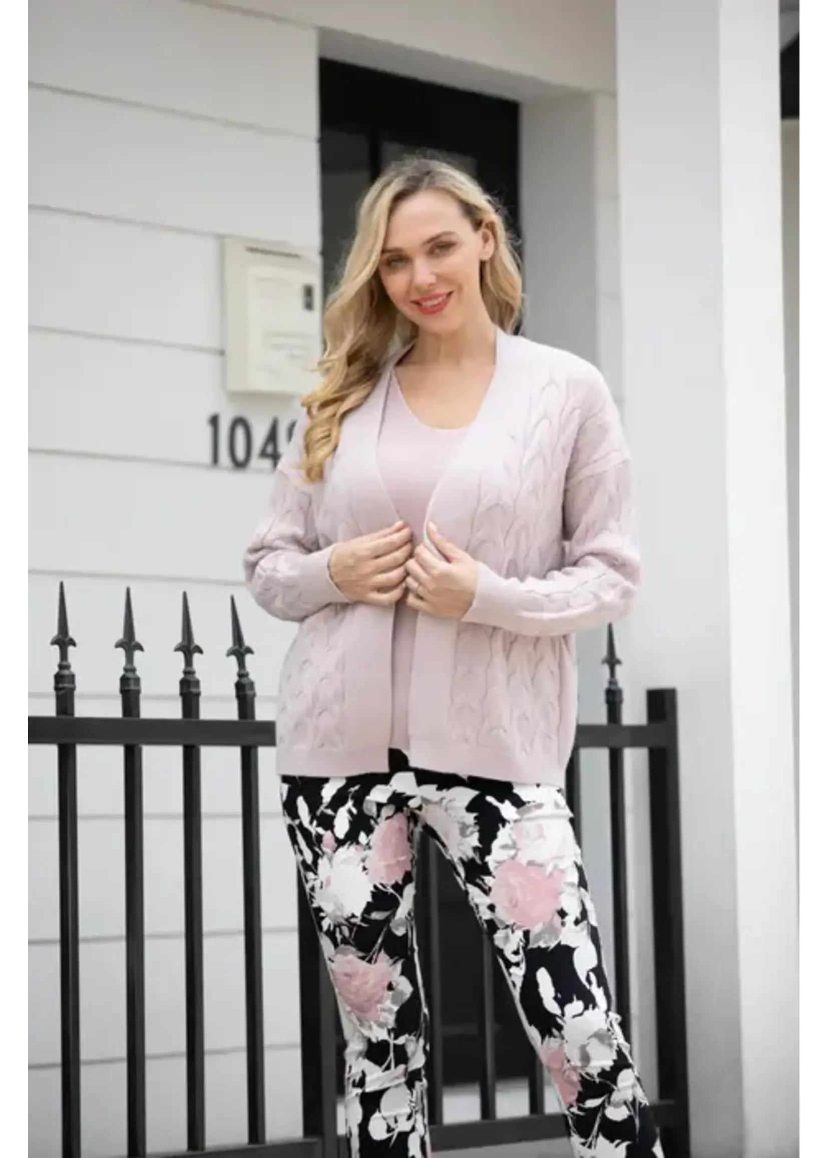 ORANGE FASHION VILLAGE OFV F25 CABLE KNIT CARDIGAN