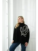 ORANGE FASHION VILLAGE OFV F25 WILD ROSE PULLOVER