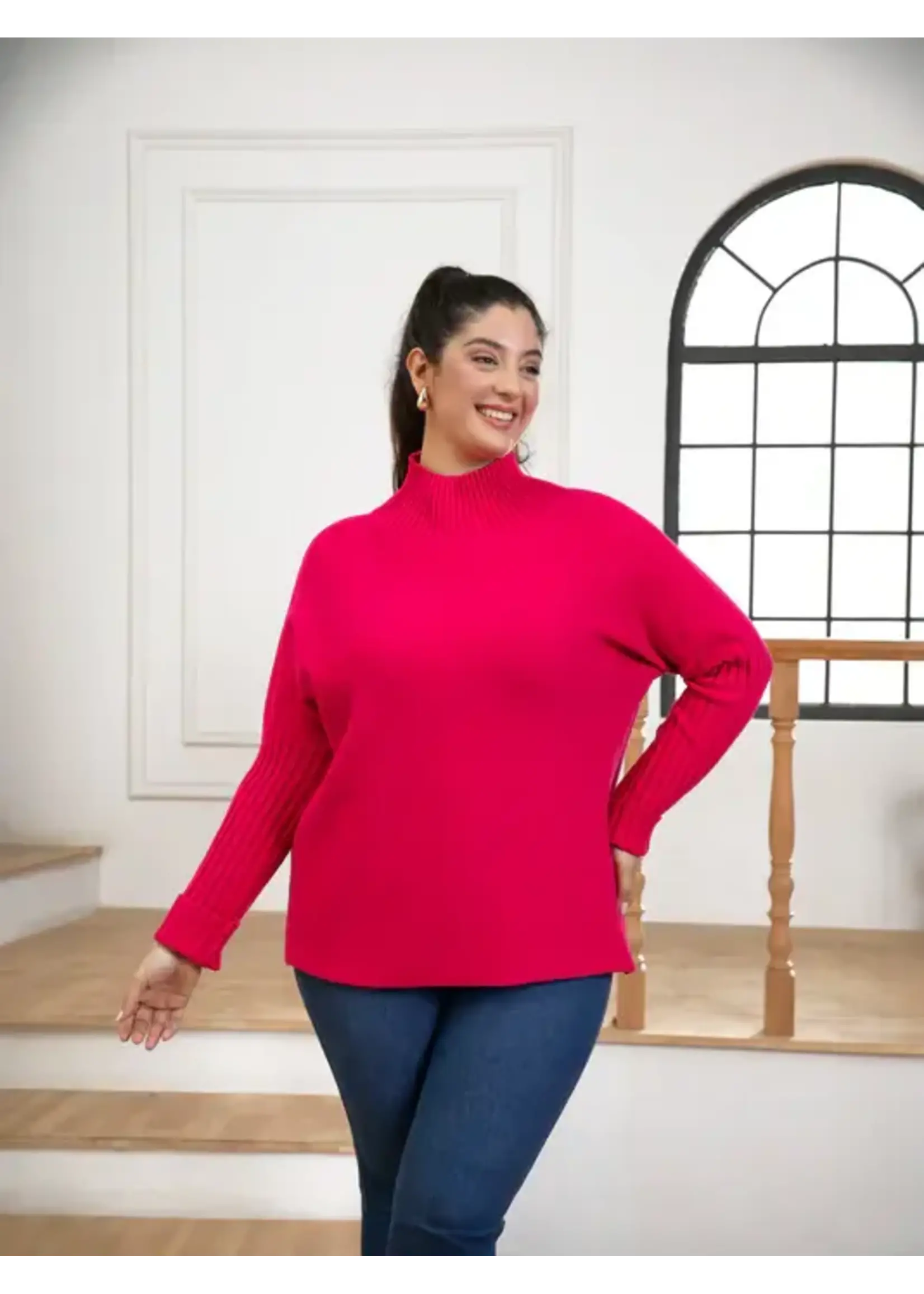 ORANGE FASHION VILLAGE OFV F25 KEIRA'S RIBBED KNIT SWEATER