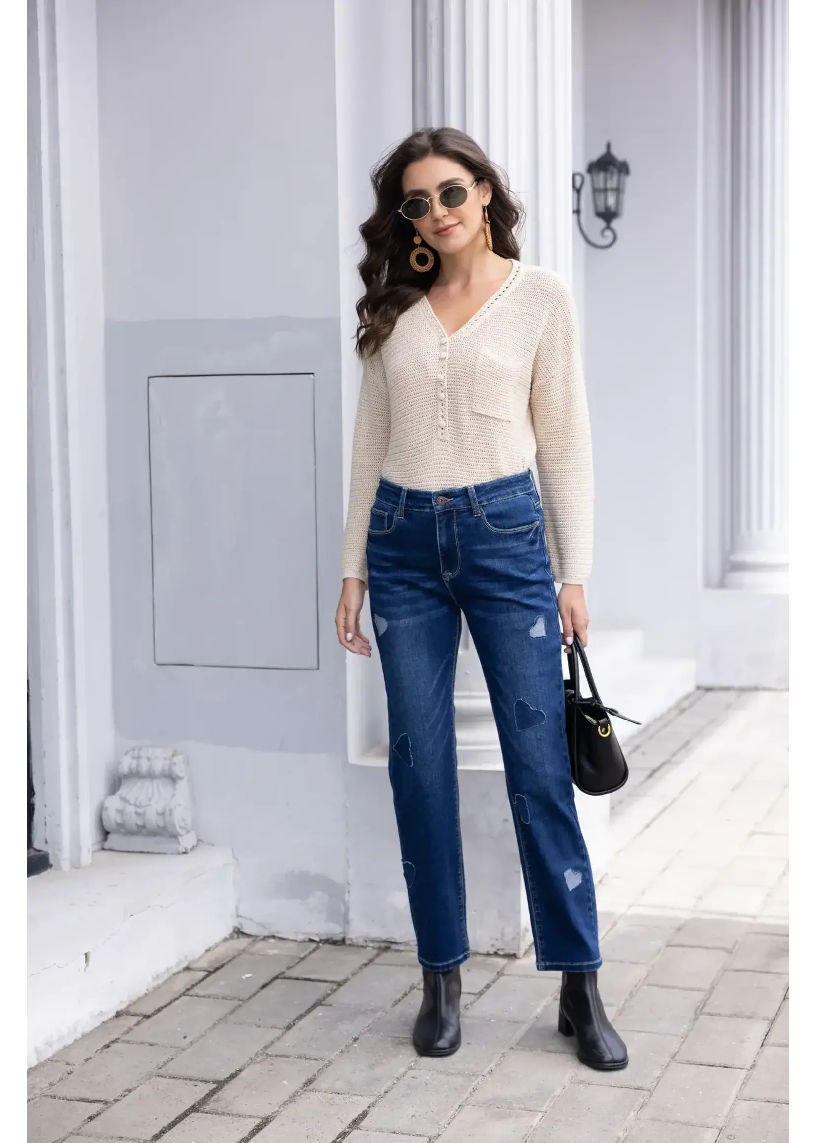 ORANGE FASHION VILLAGE OFV F25 HEART JEANS