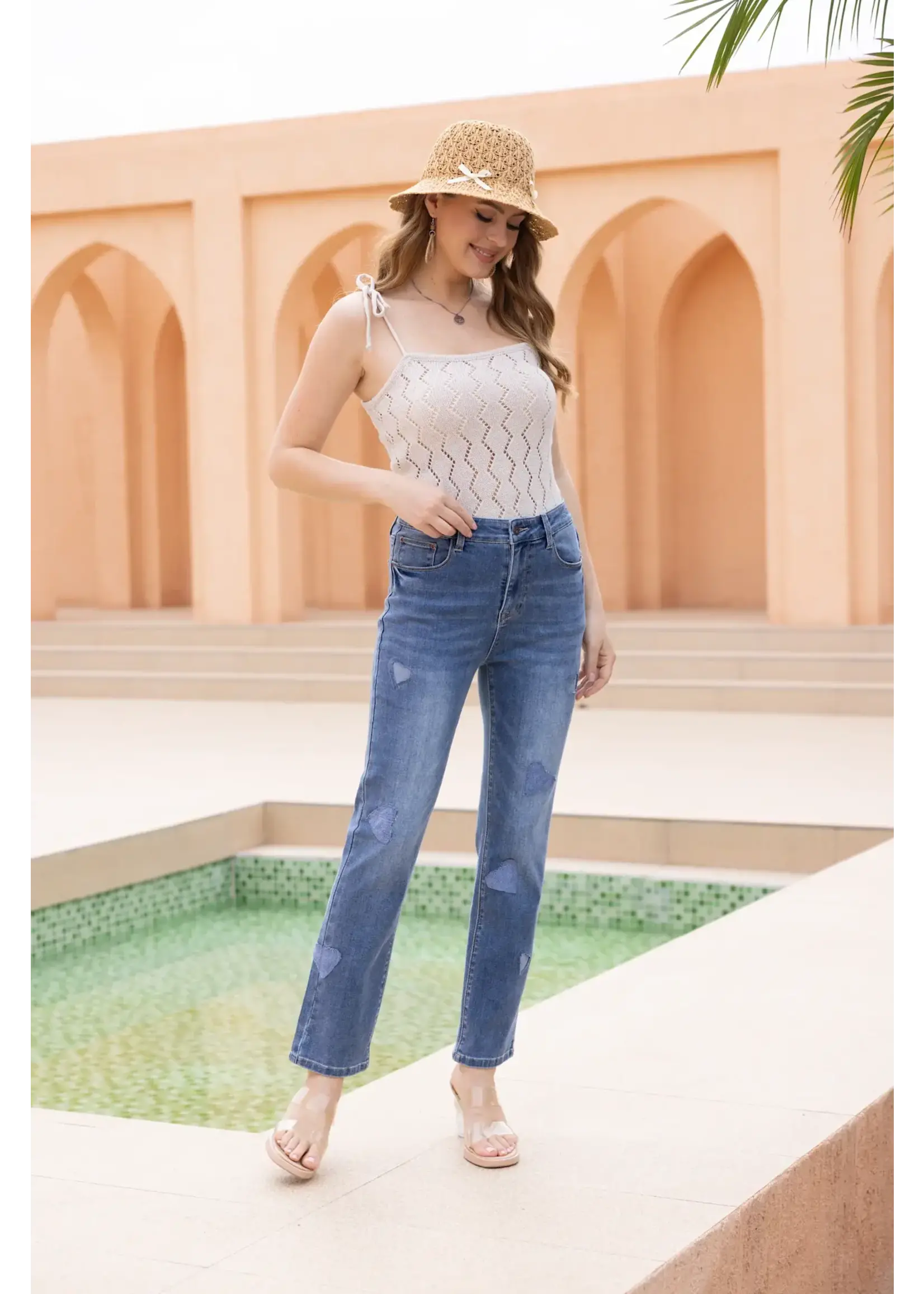 ORANGE FASHION VILLAGE OFV F25 HEART JEANS