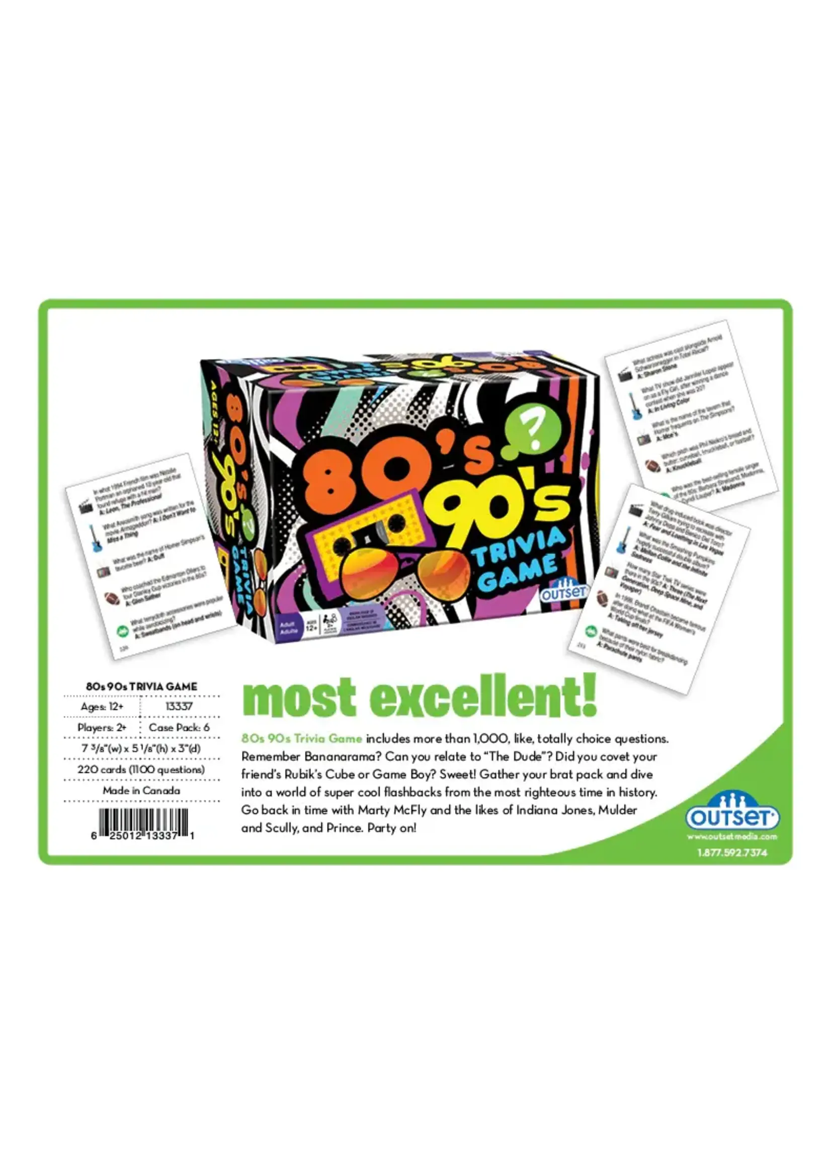 OUT 80'S 90'S TRIVIA GAME