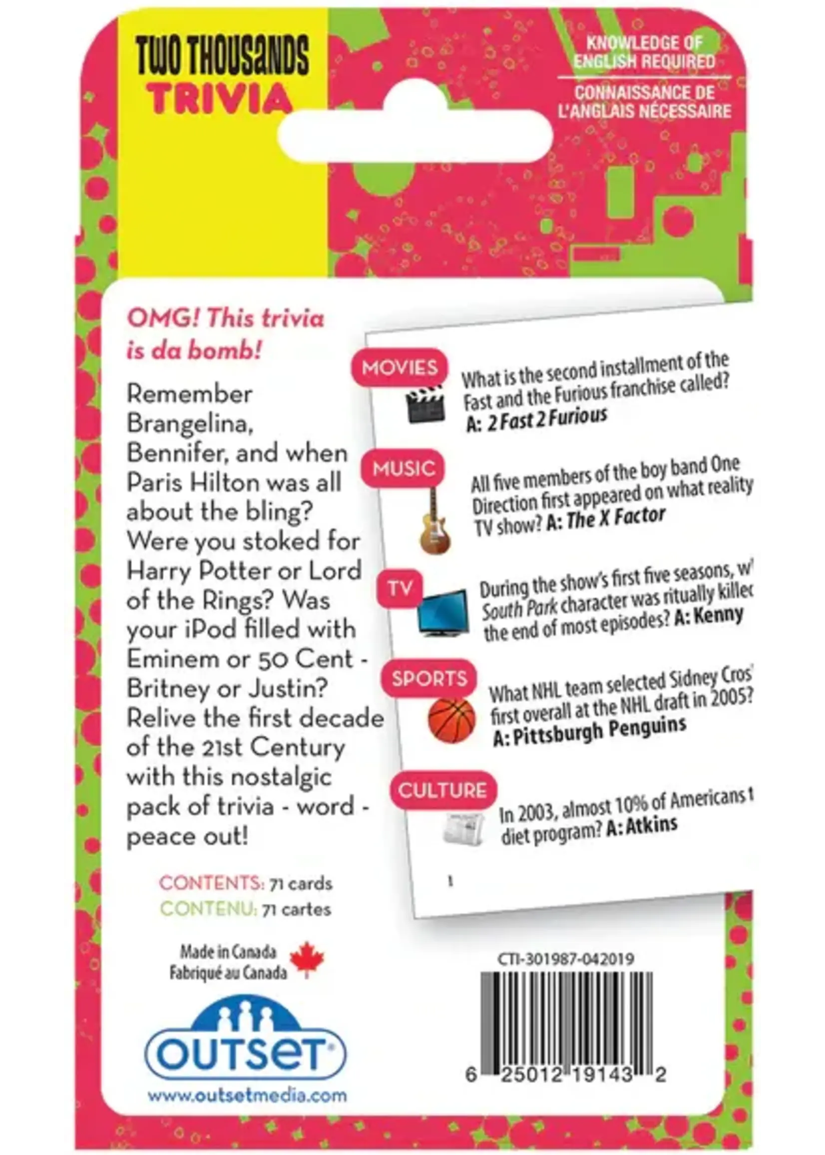 OUT 2000 DECADE OF TRIVIA