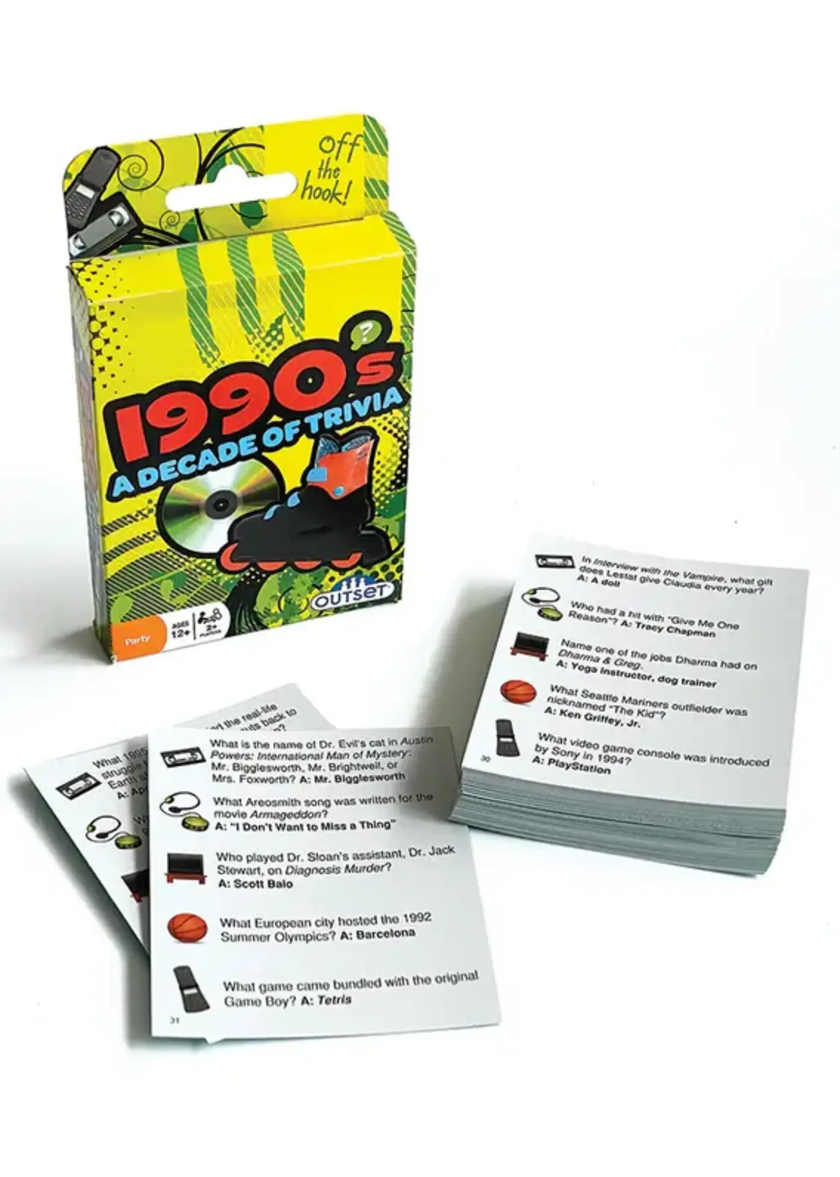 OUT 90'S TRIVIA CARD GAME
