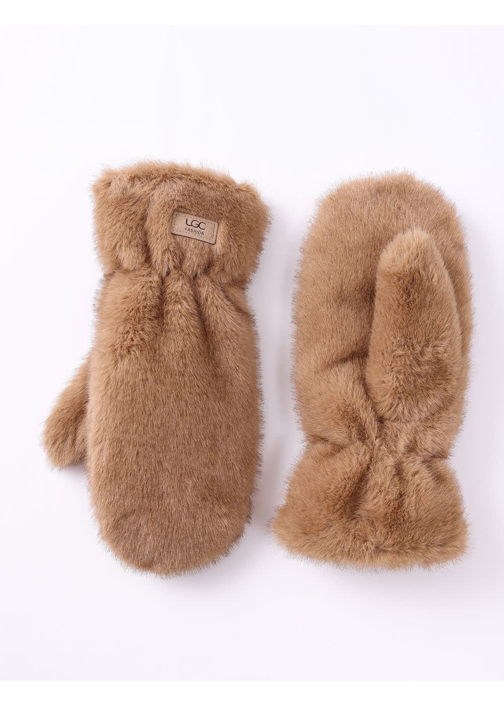WELLCO WEL FAUX FUR MITTEN - CAMEL