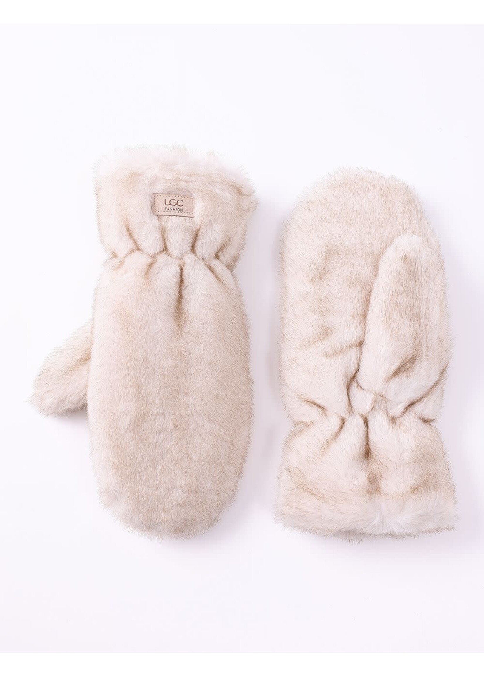 WELLCO WEL FAUX FUR MITTEN - CREAM