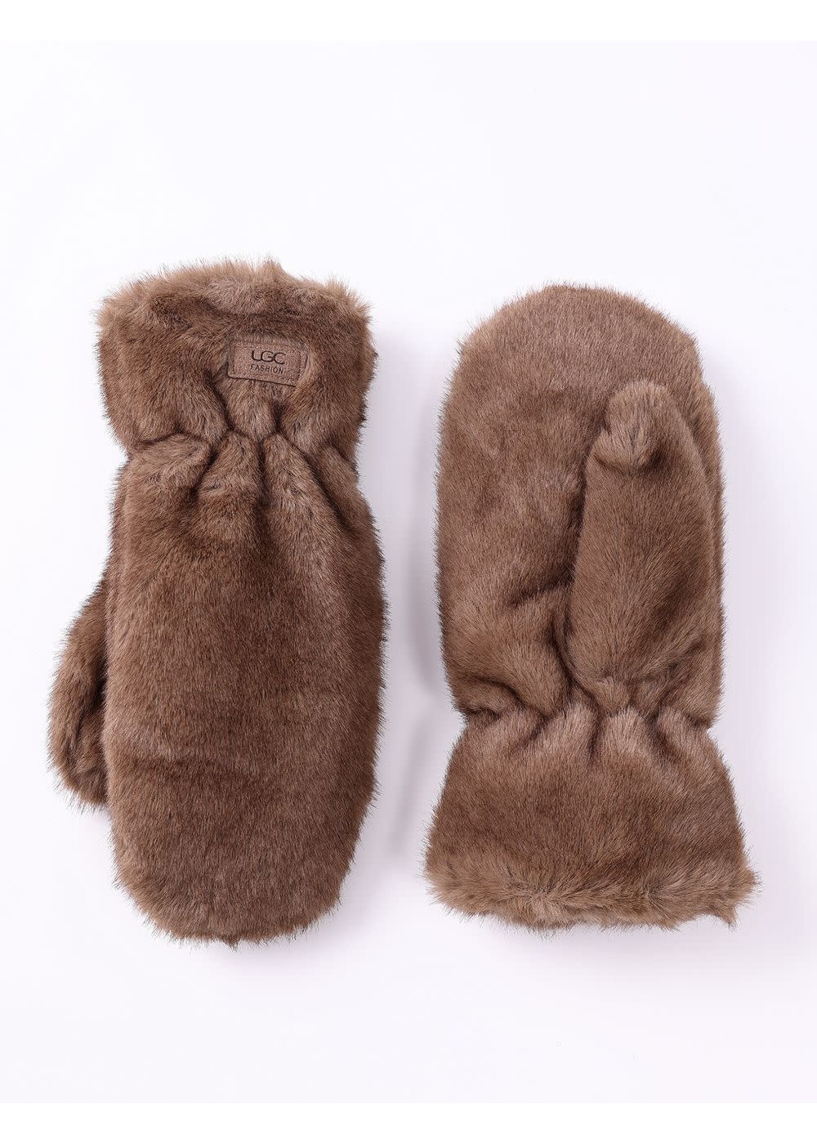 WELLCO WEL FAUX FUR MITTEN - TAUPE