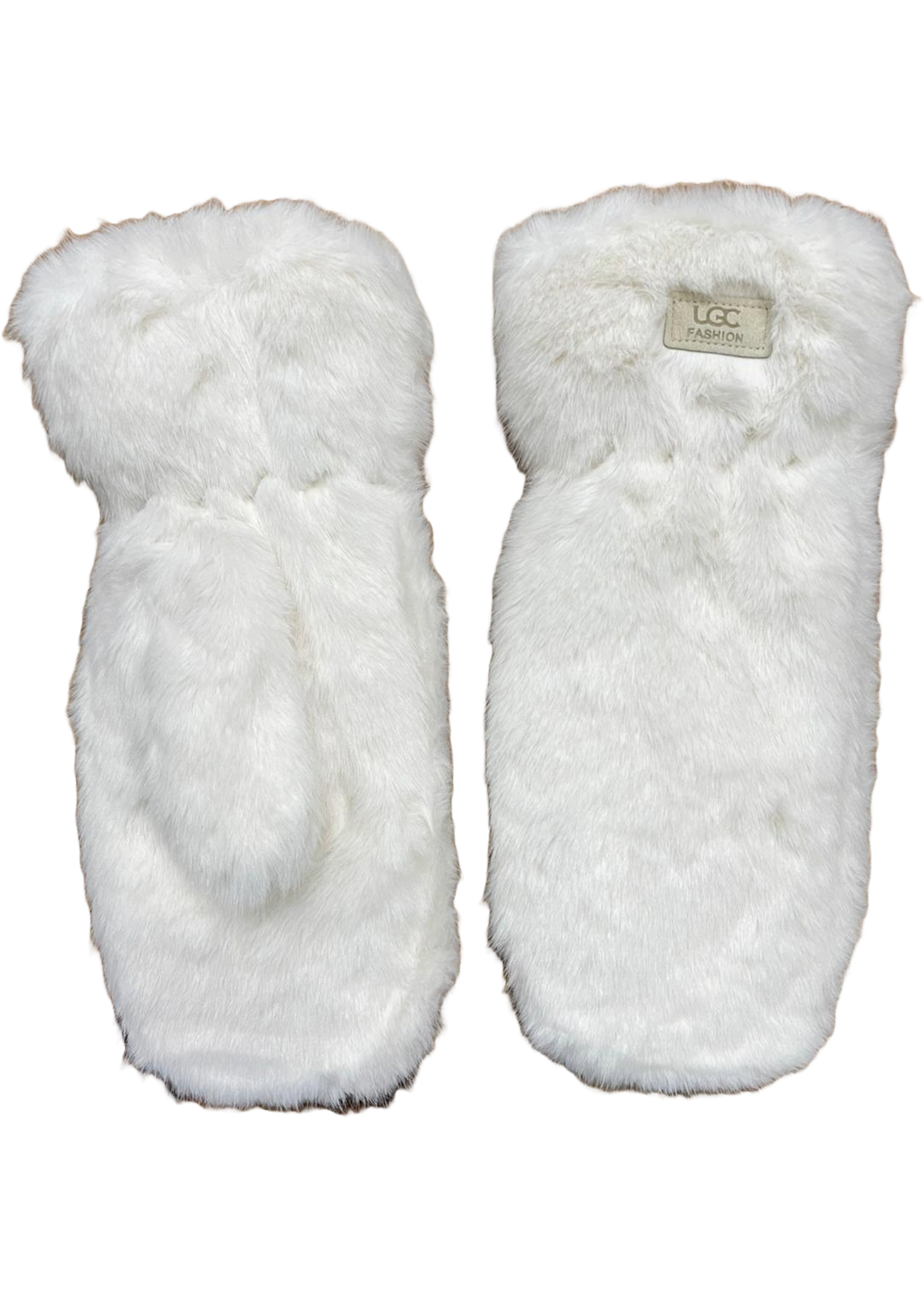 WELLCO WEL FAUX FUR MITTEN - WHITE