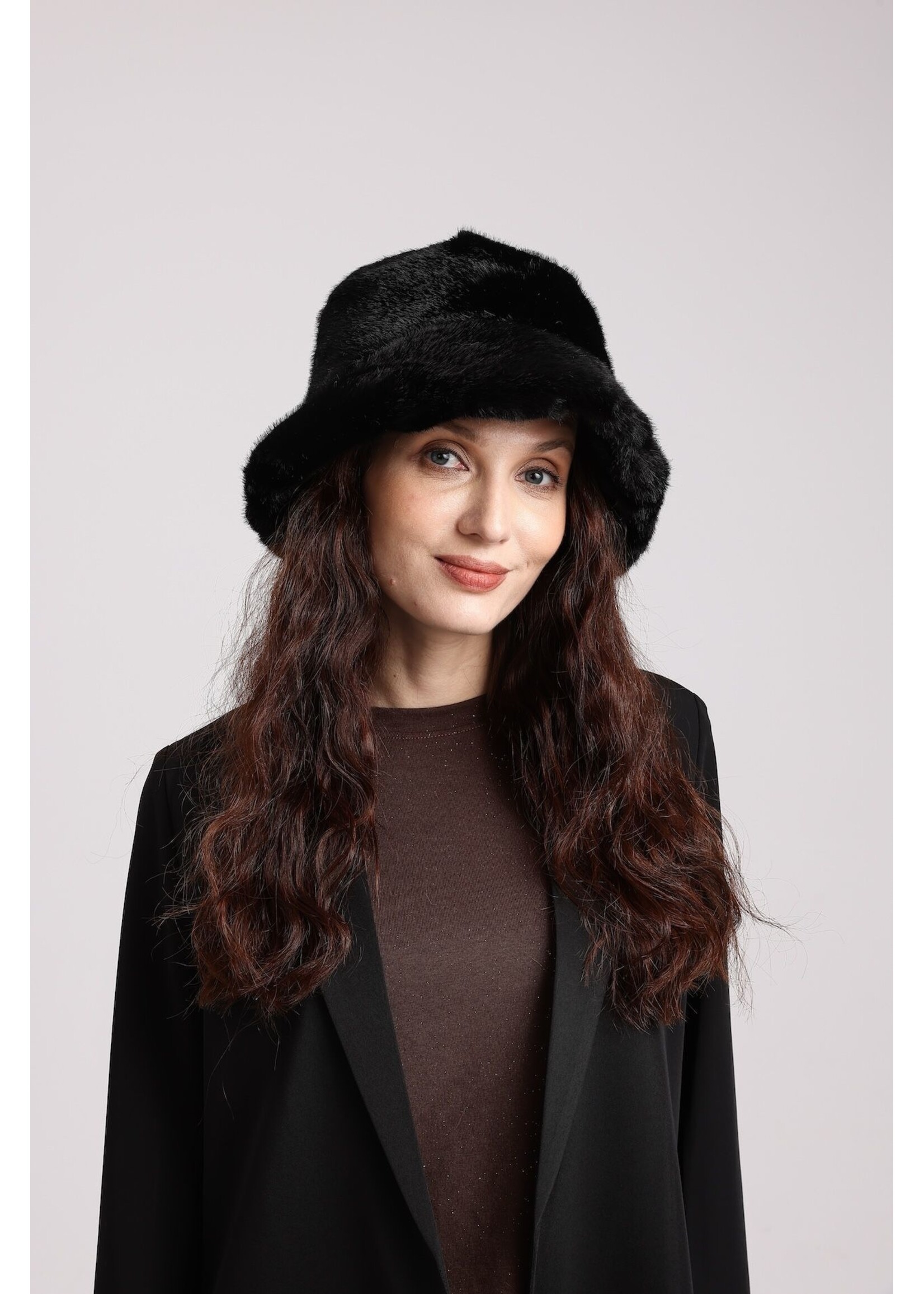 WELLCO WEL FAUX FUR BUCKET HAT
