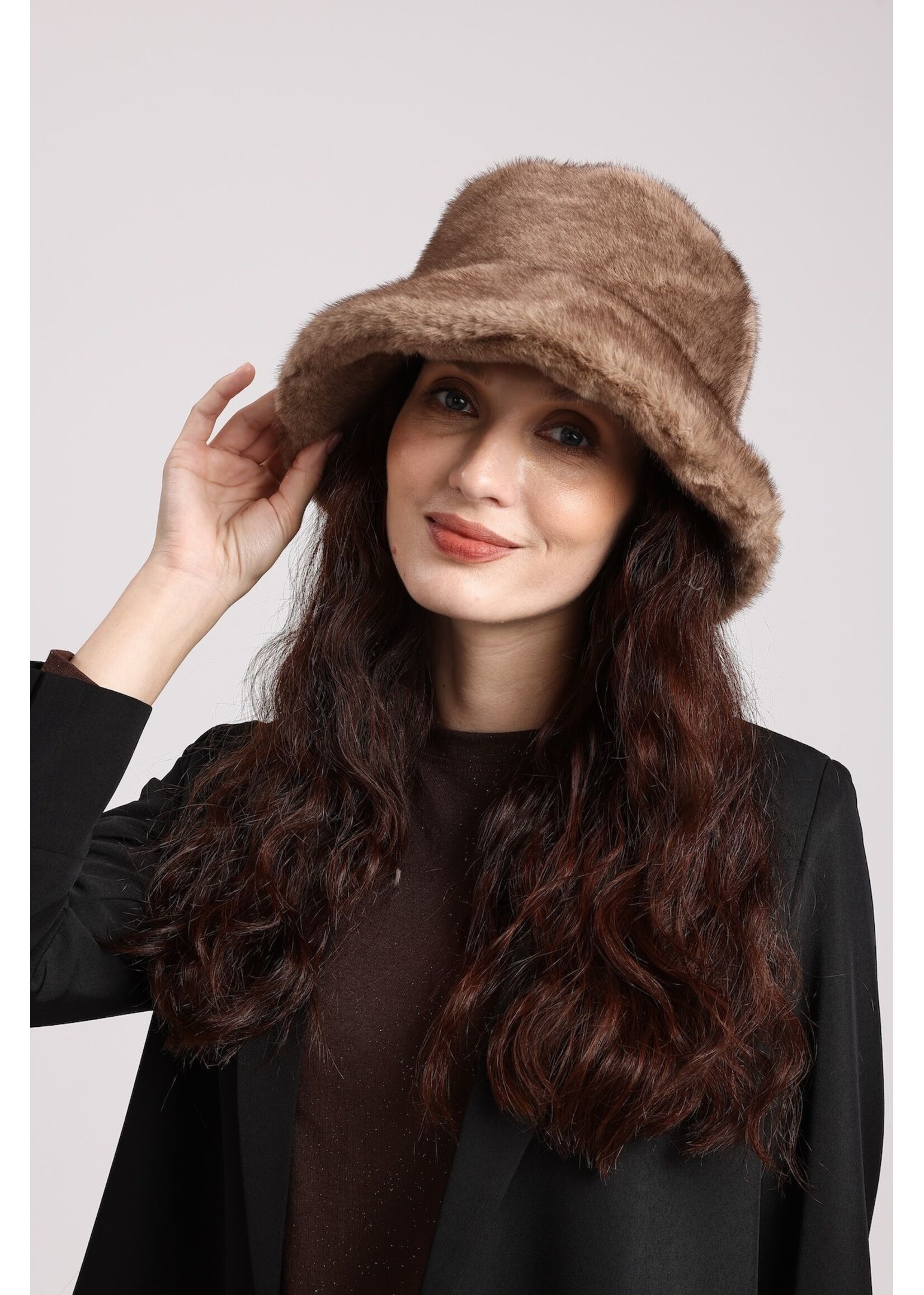 WELLCO WEL FAUX FUR BUCKET HAT