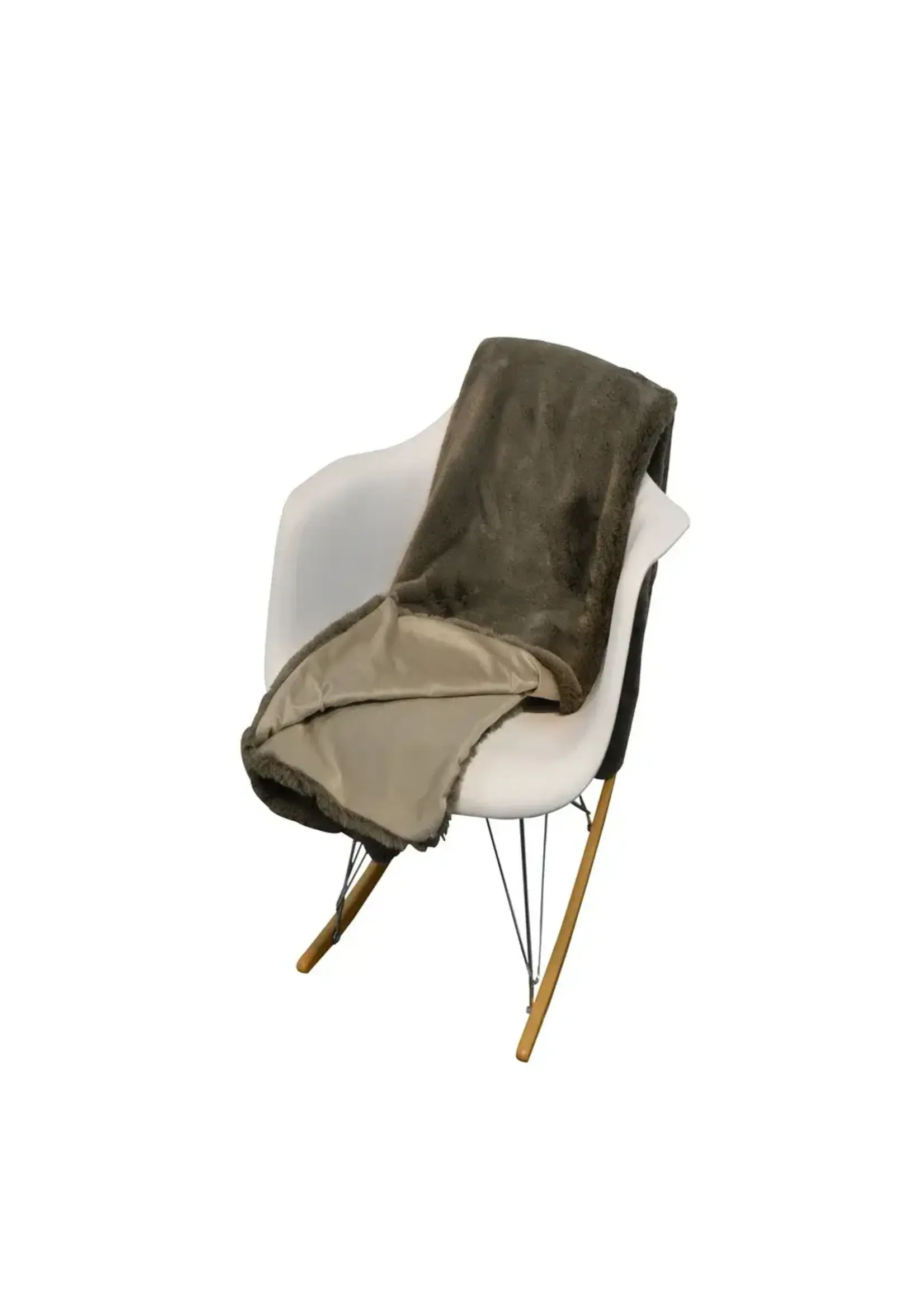 NOST FAUX FUR THROW - TAUPE