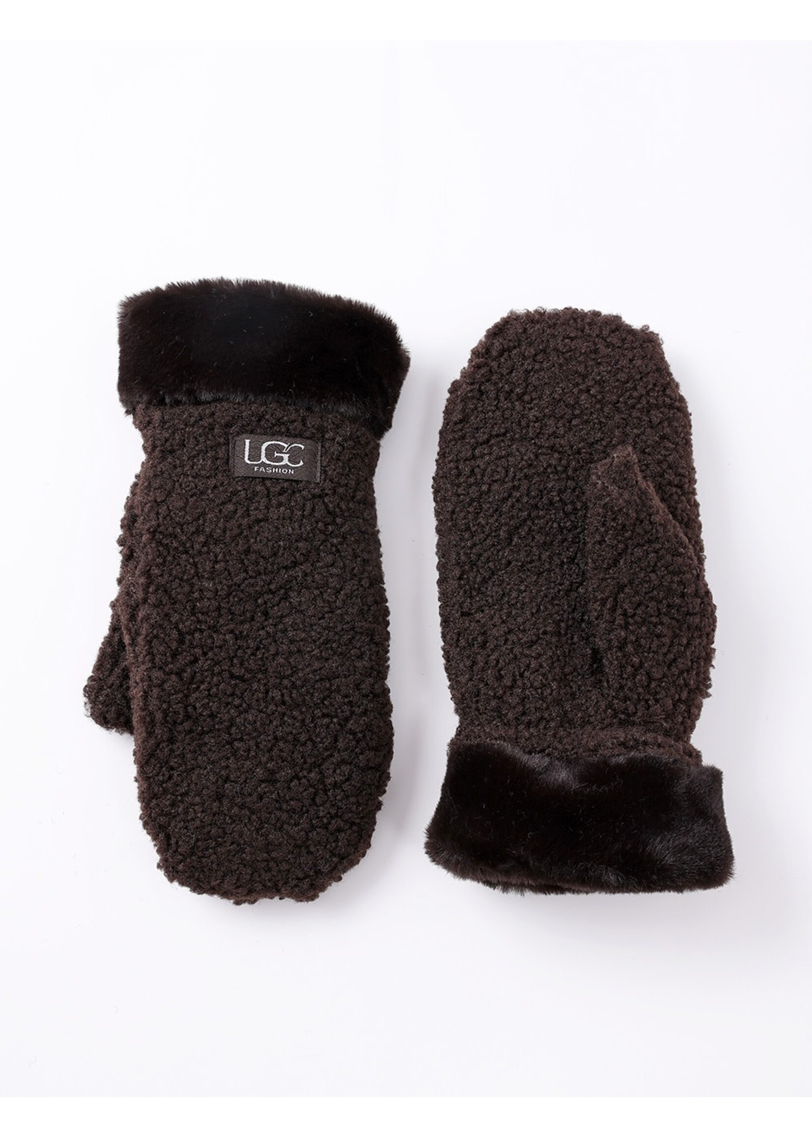 WELLCO WEL SHERPA MITTEN - DARK BROWN