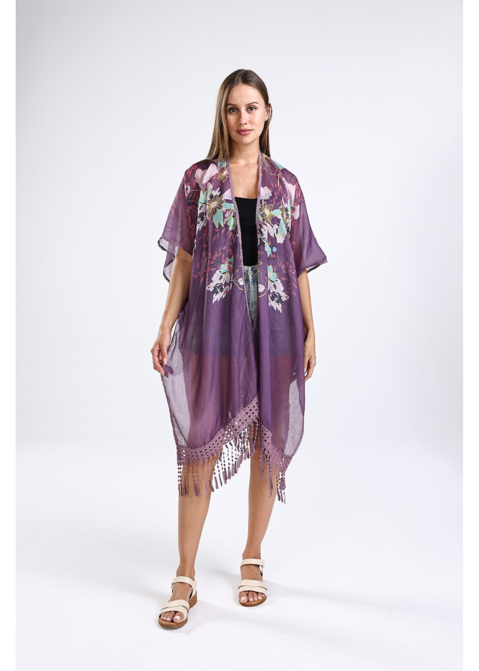 WELLCO WEL FLORAL KIMONO