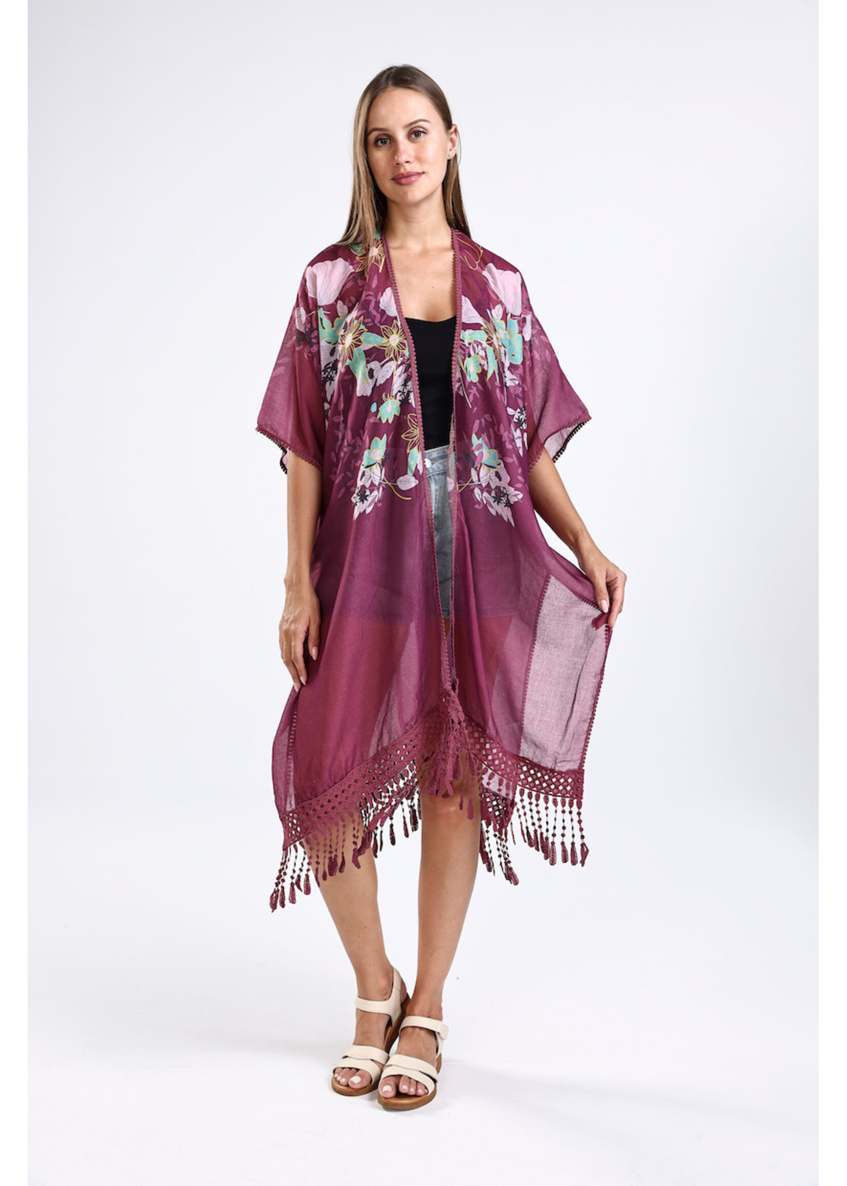 WELLCO WEL FLORAL KIMONO