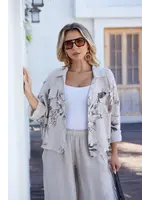 ORANGE FASHION VILLAGE OFV SS26 SEPIA LEAVES JACKET