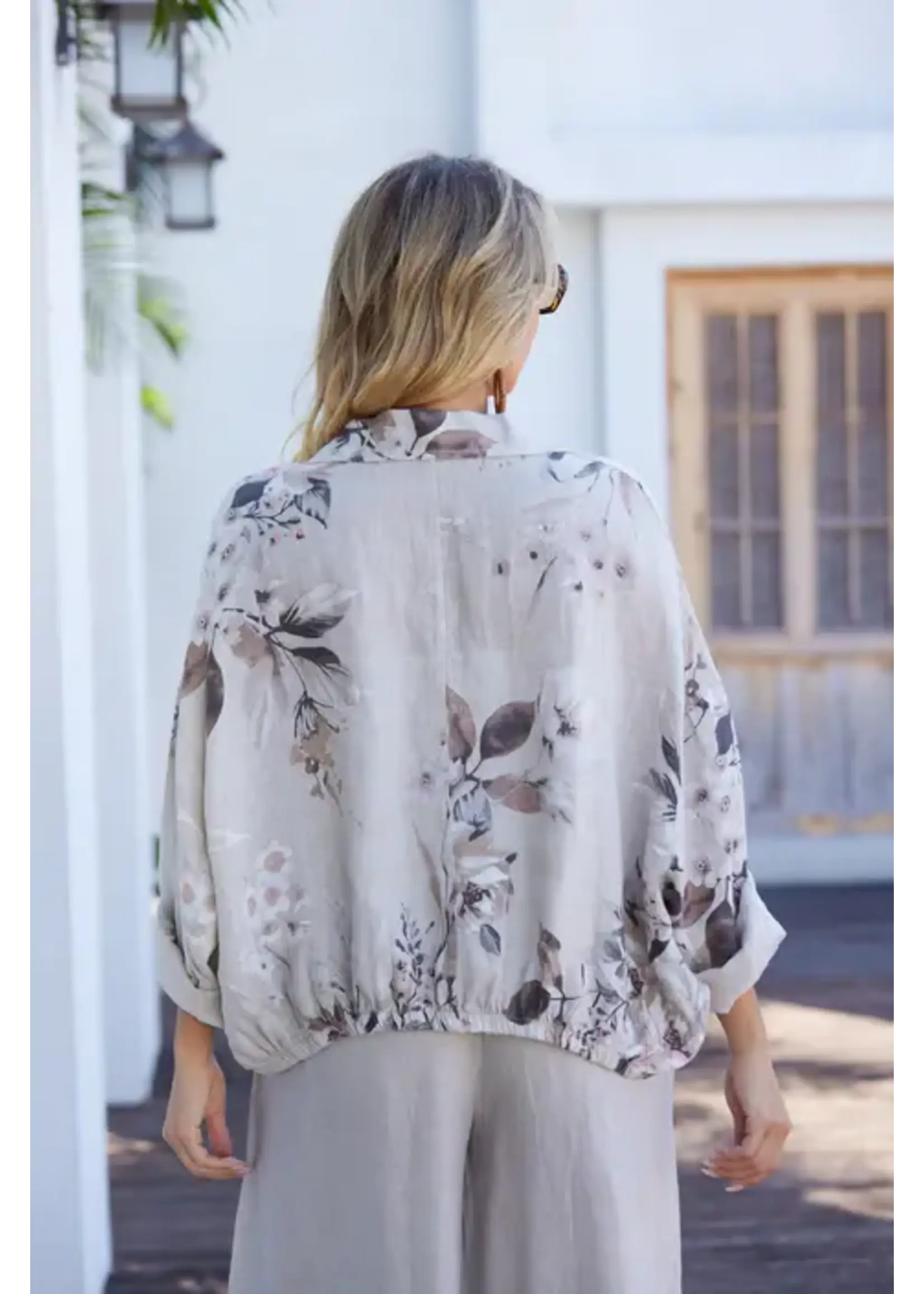 ORANGE FASHION VILLAGE OFV SS26 SEPIA LEAVES JACKET