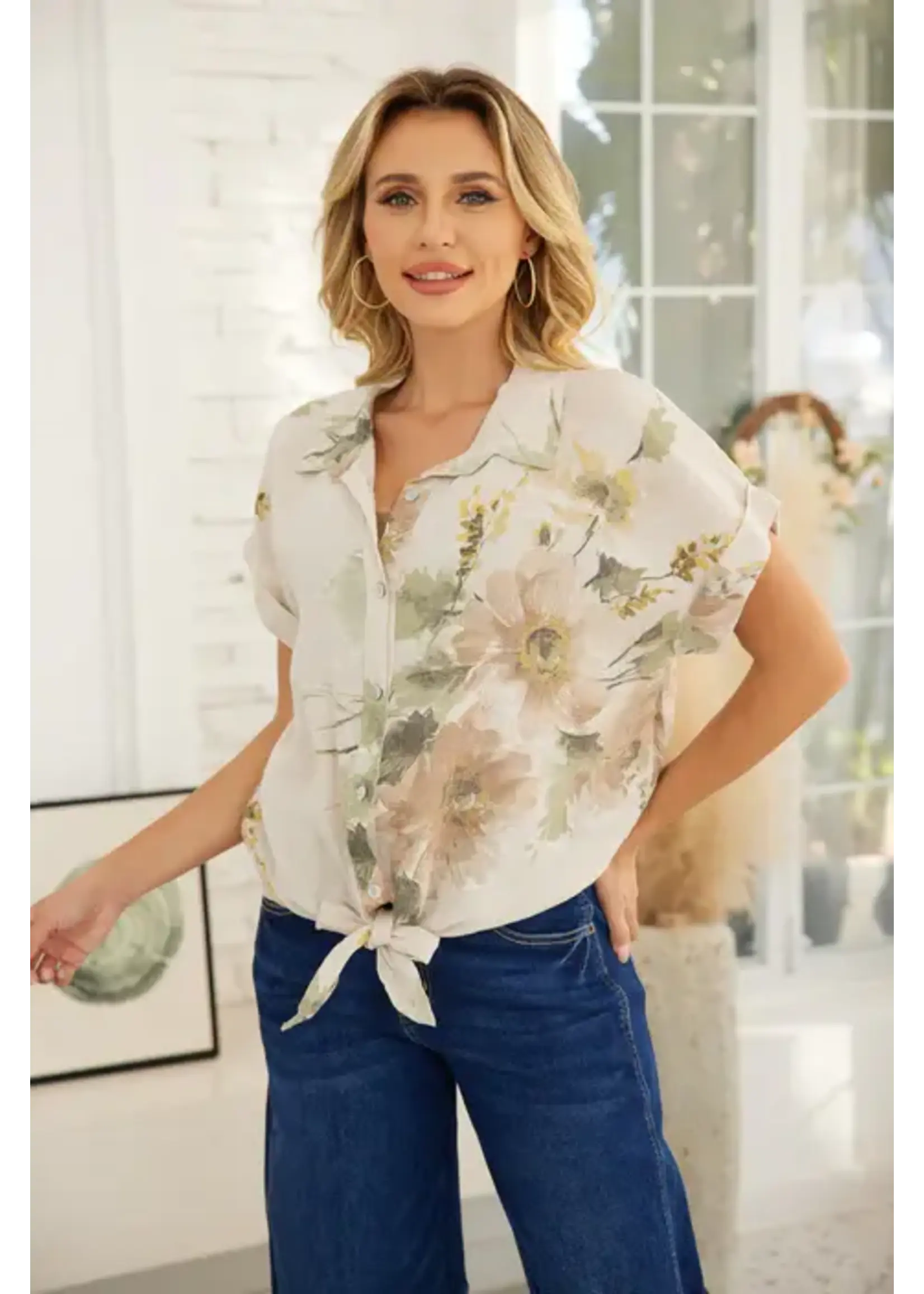 ORANGE FASHION VILLAGE OFV SS26 FLORA'S GRACEFUL TIE TOP