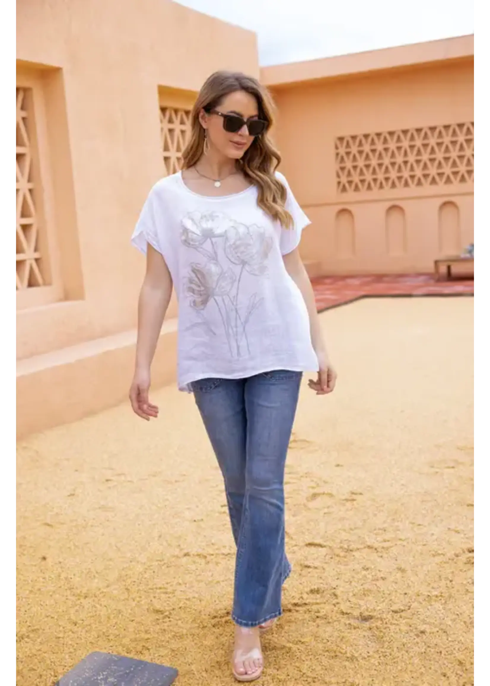 ORANGE FASHION VILLAGE OFV SS26 SHINING FLOWER TOP