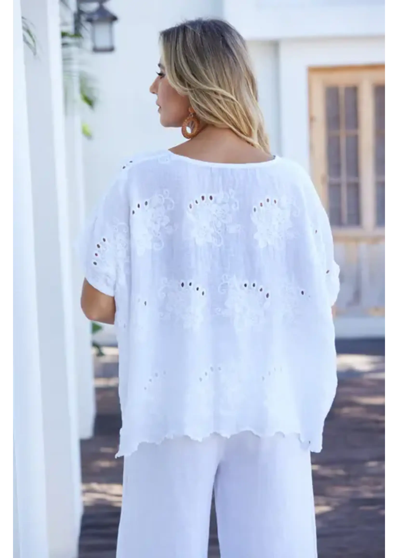 ORANGE FASHION VILLAGE OFV SS26 LULA'S EYELET BLOUSE