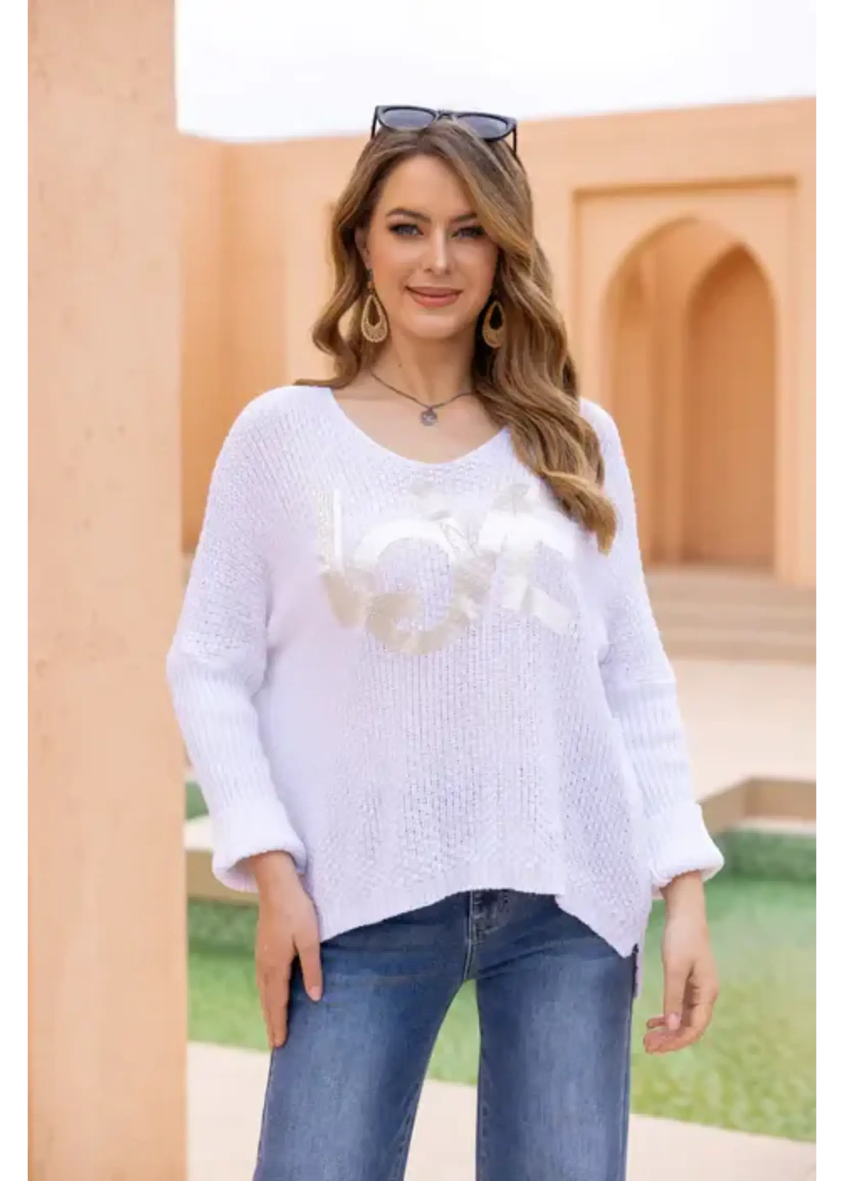 ORANGE FASHION VILLAGE OFV SS26 SAY LOVE KNIT TOP