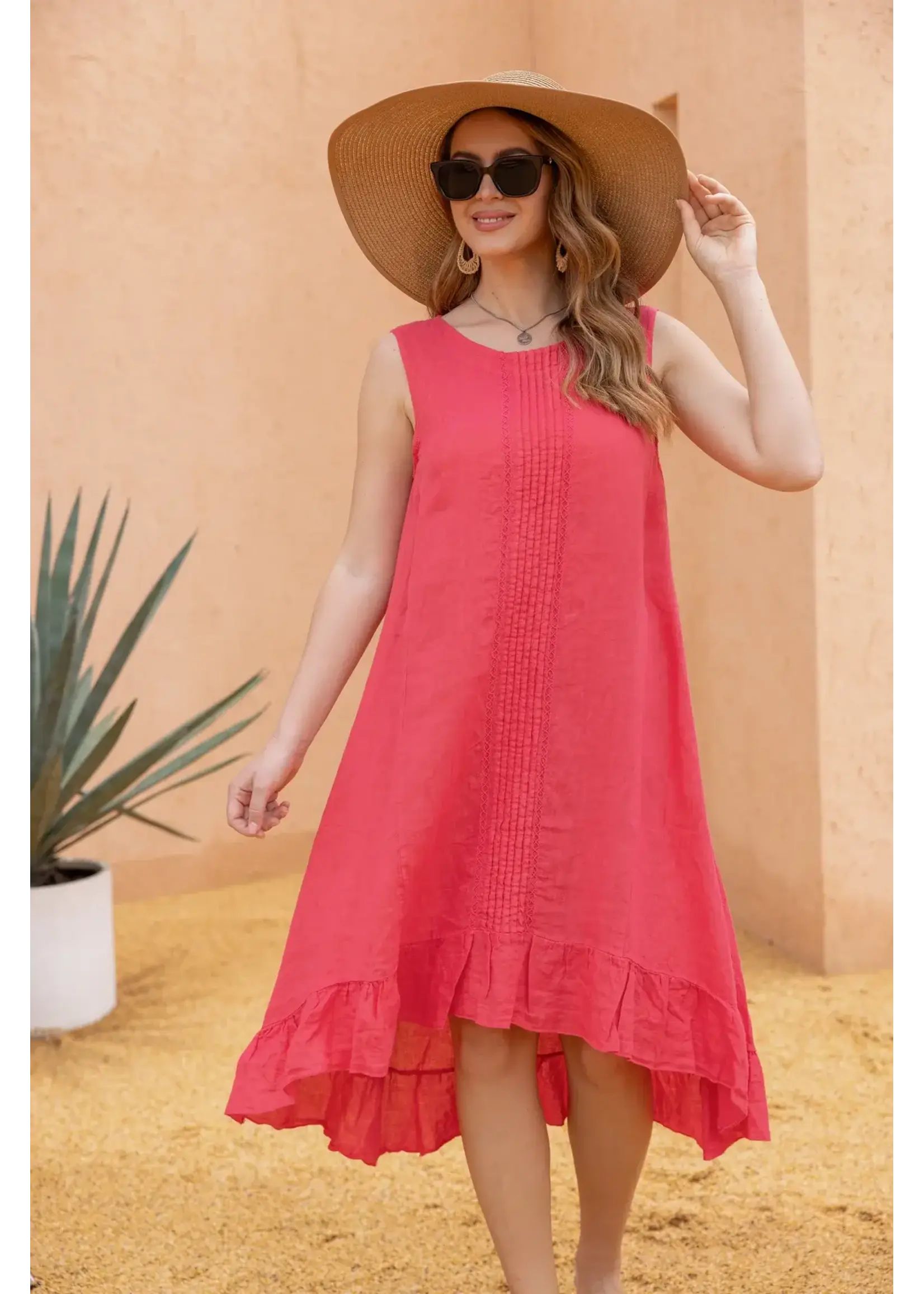 ORANGE FASHION VILLAGE OFV SS26 DAPHNE'S STITCHED DETAIL DRESS