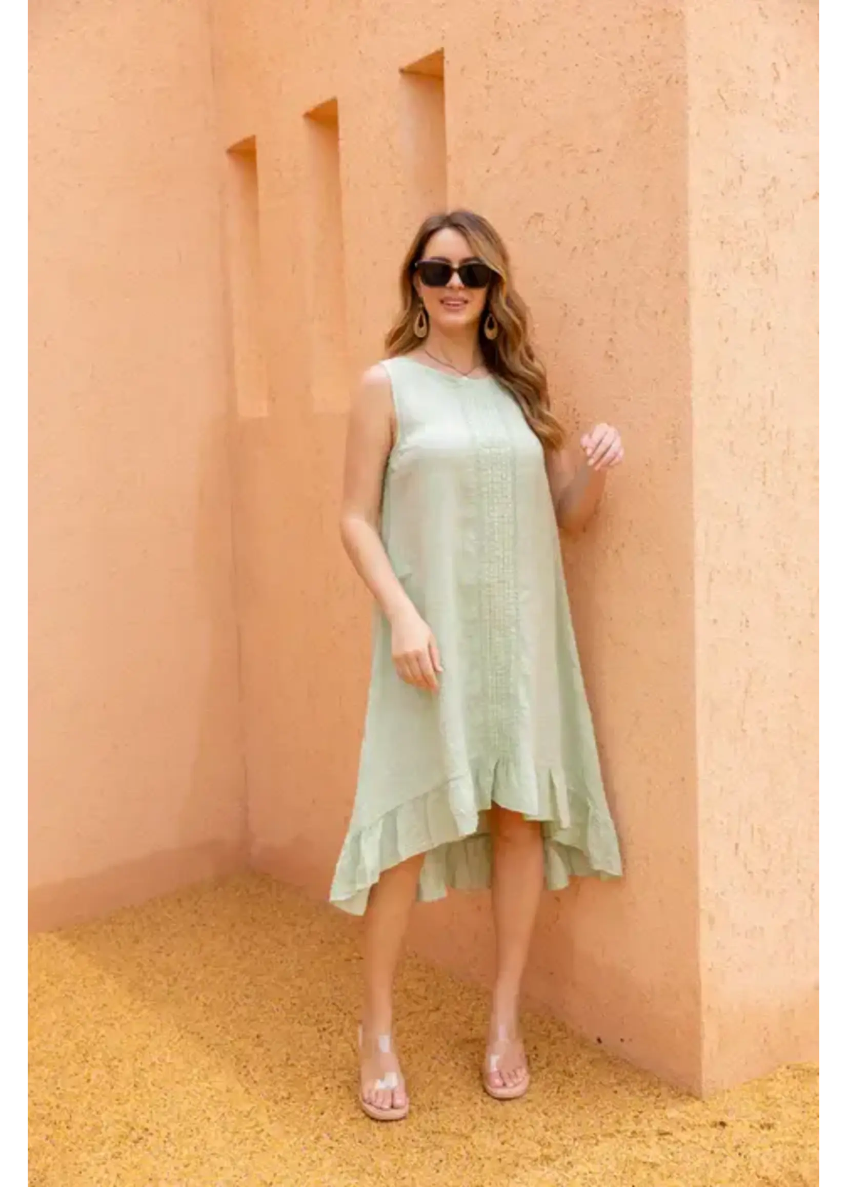 ORANGE FASHION VILLAGE OFV SS26 DAPHNE'S STITCHED DETAIL DRESS