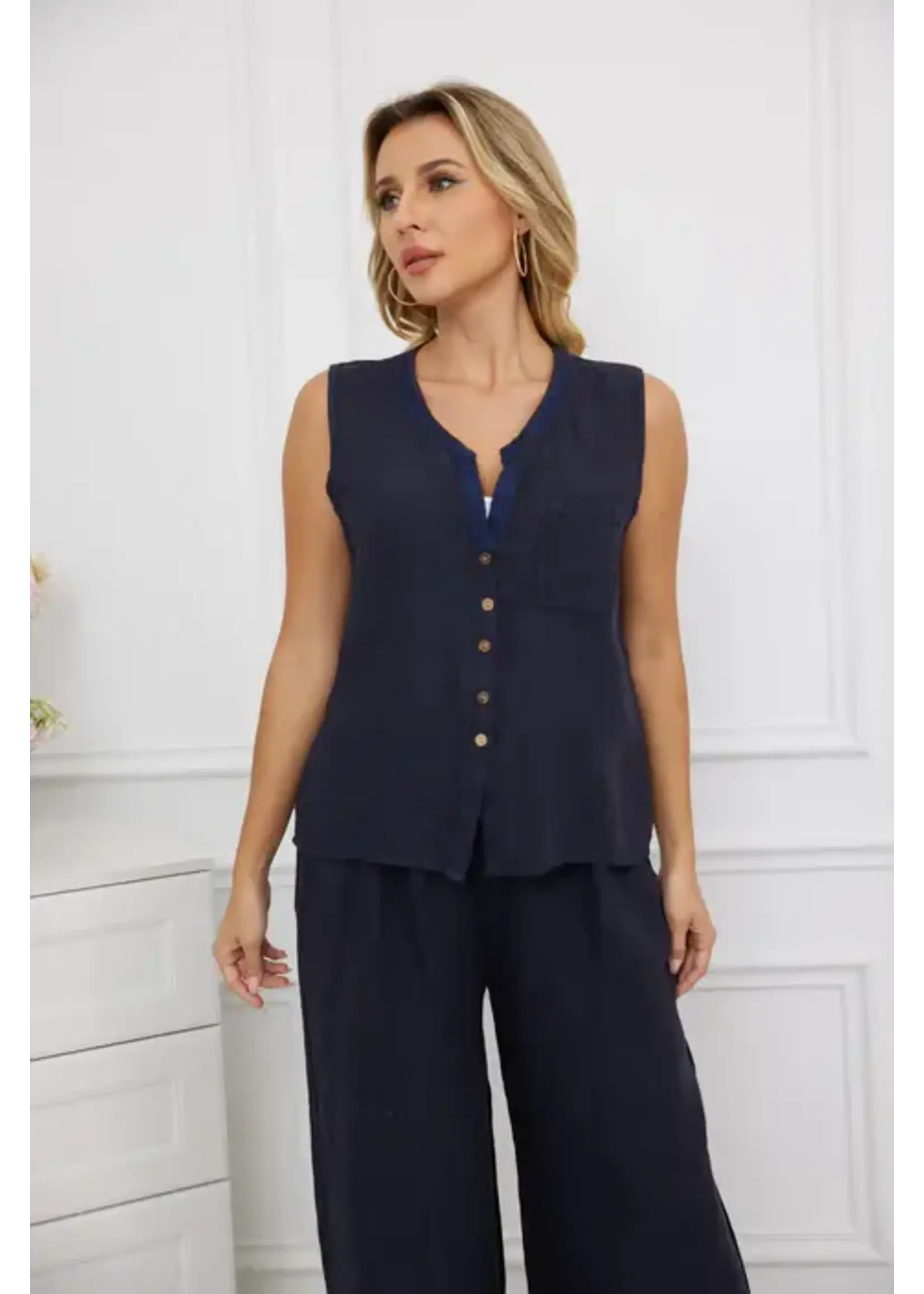 ORANGE FASHION VILLAGE OFV SS26 EYELET POCKET TANK