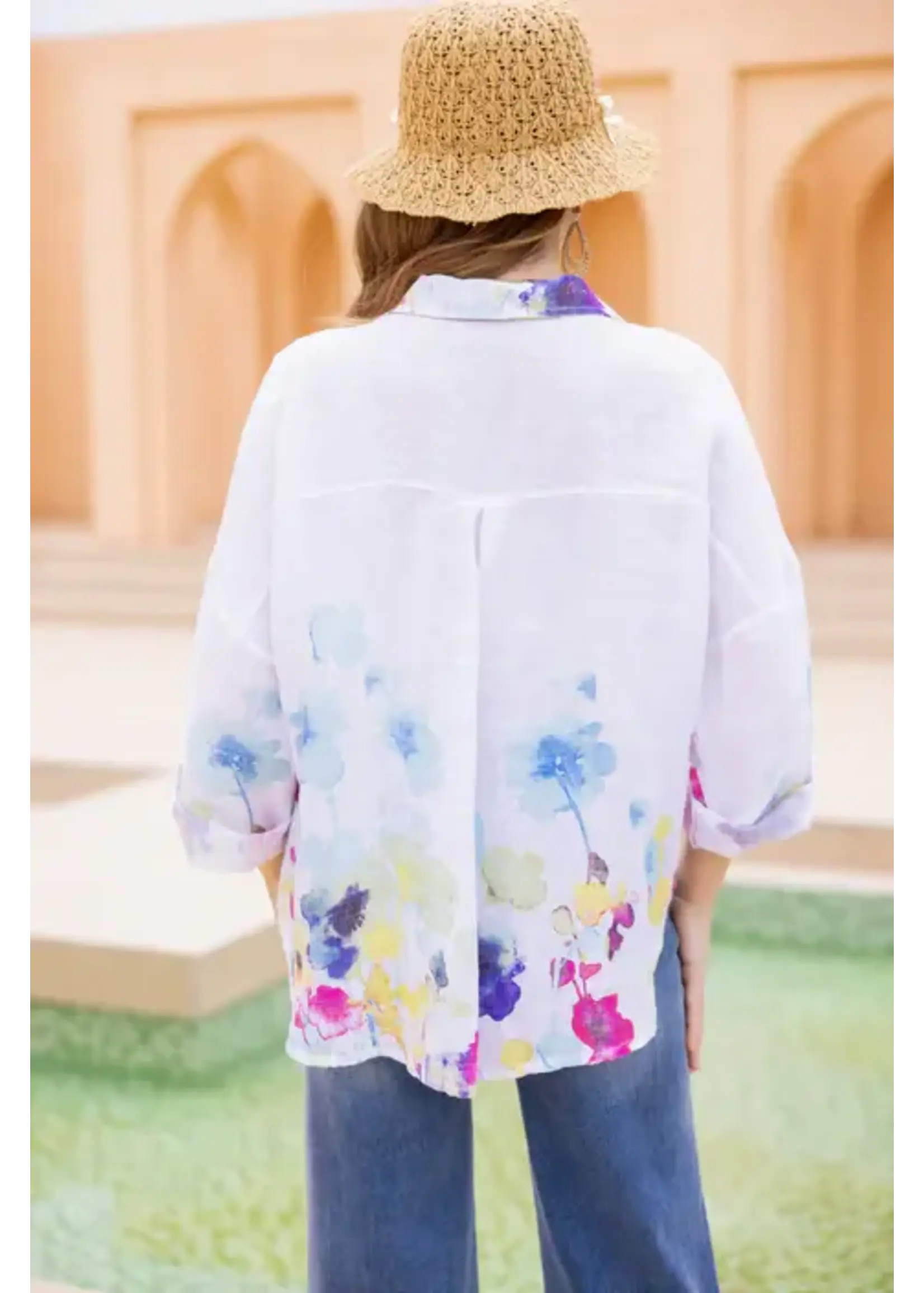 ORANGE FASHION VILLAGE OFV SS26 SERAPHINA'S WATERCOLOUR HIGH LOW TOP