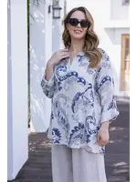 ORANGE FASHION VILLAGE OFV SS26 PAISLEY DETAIL TOP